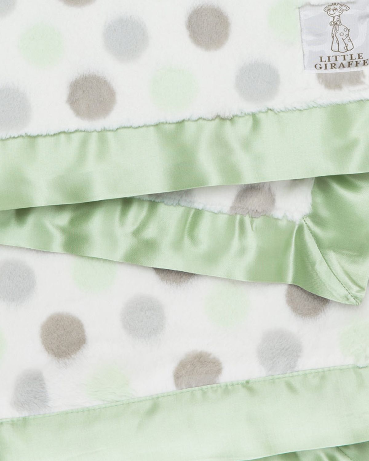 Little Giraffe Luxe Dot Printed Plush Baby Blanket