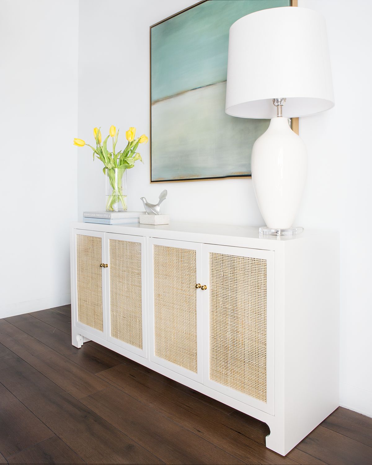 Worlds Away Winnetu Four-Door Cane Console