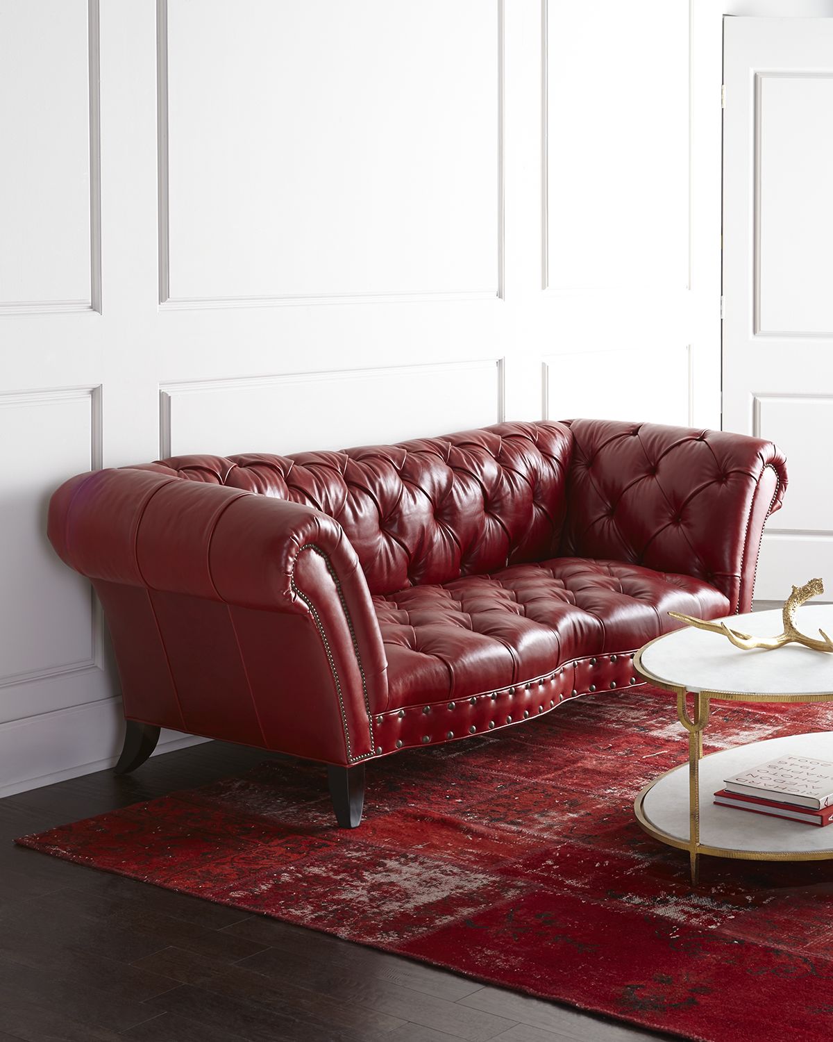Old Hickory Tannery Bourdeaux Leather Sofa 97" | Thumbnail 5