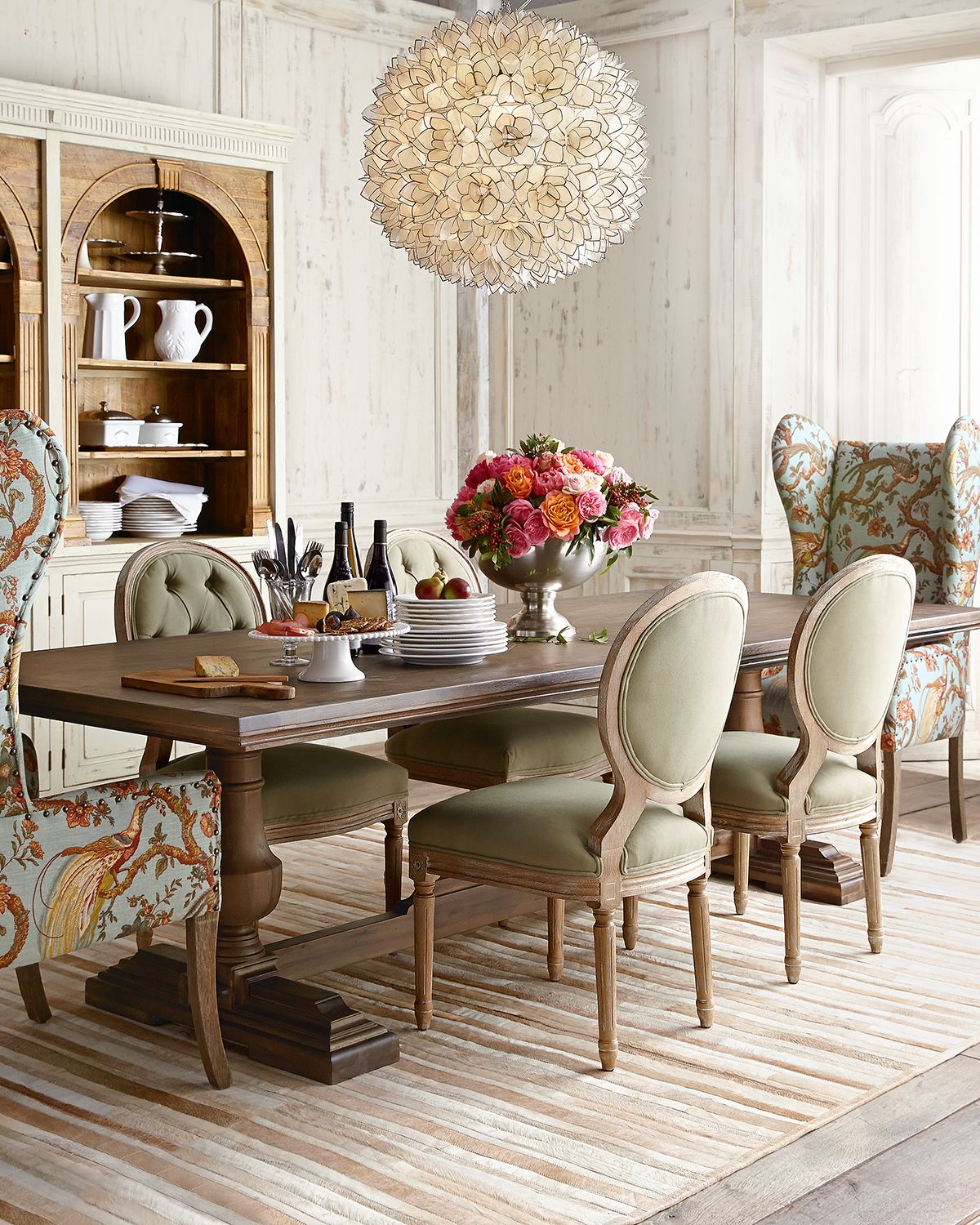 Neiman Marcus Capiz-Shell 1-Light Pendant