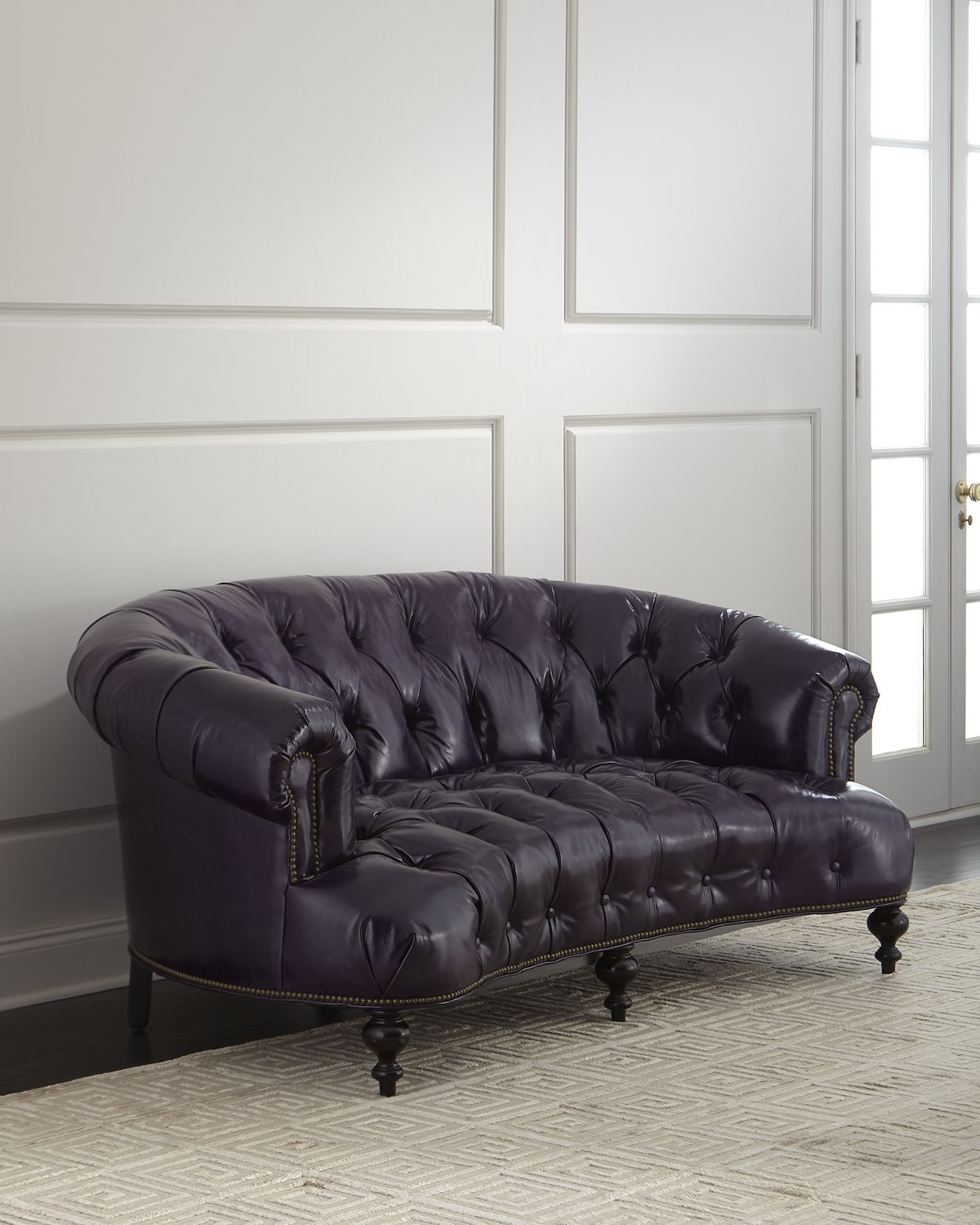Old Hickory Tannery Iolanthe Tufted Leather Sofa 71" | Thumbnail 3 Old Hickory Tannery Iolanthe Tufted Leather Sofa 71" | Thumbnail 3