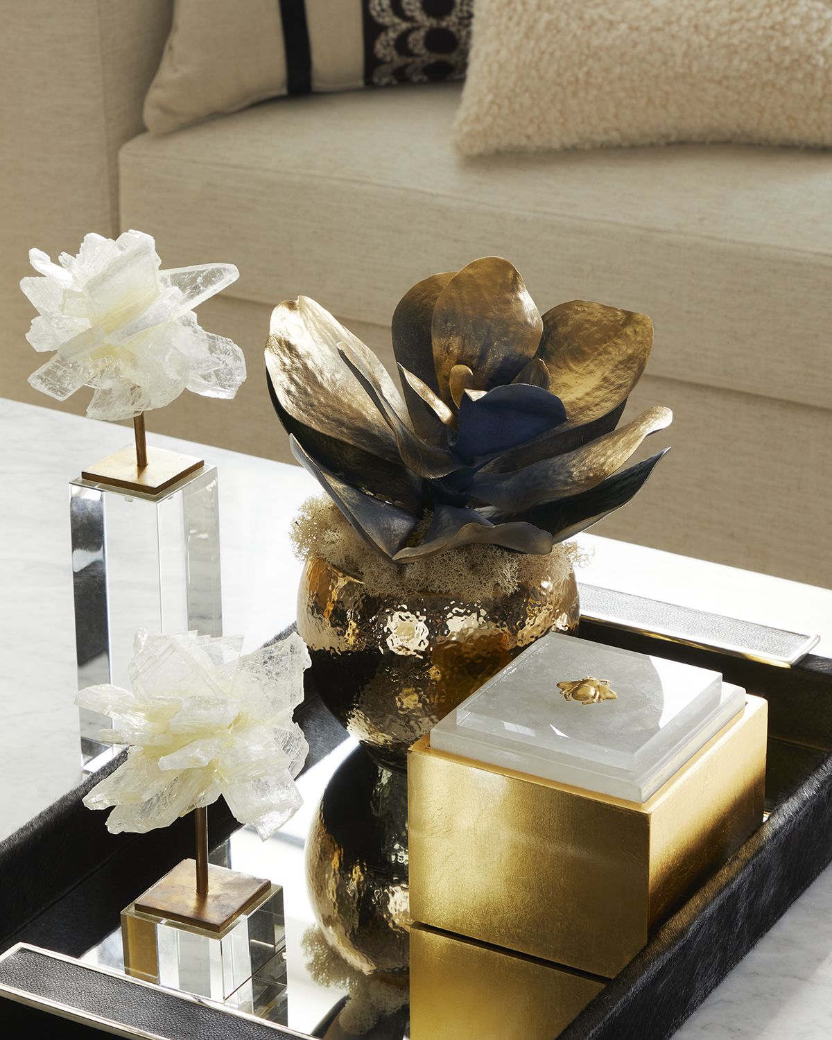 John-Richard Collection Leather Mirror Tray | Thumbnail 4 John-Richard Collection Leather Mirror Tray | Thumbnail 4