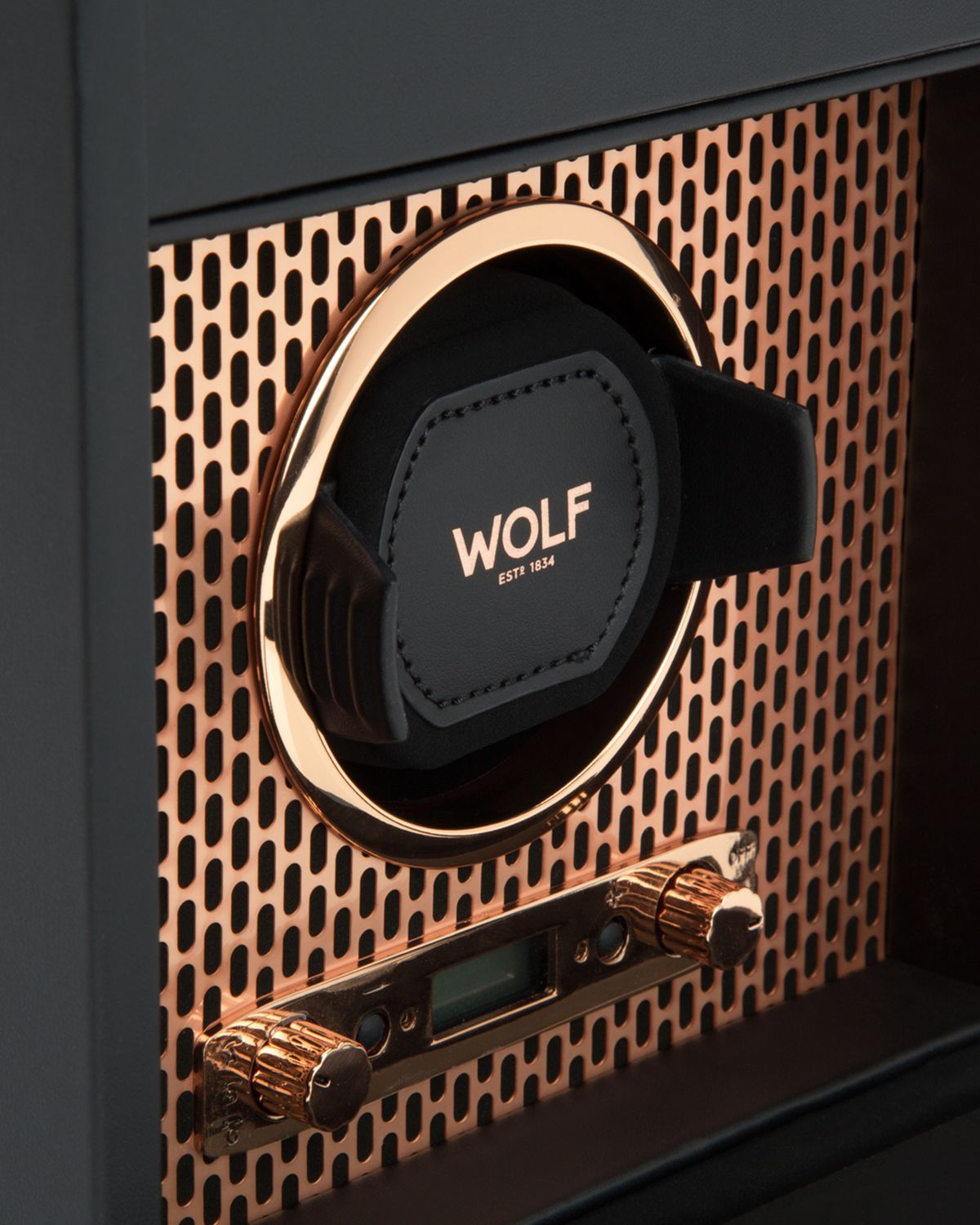 WOLF Axis Single Watch Winder with Storage