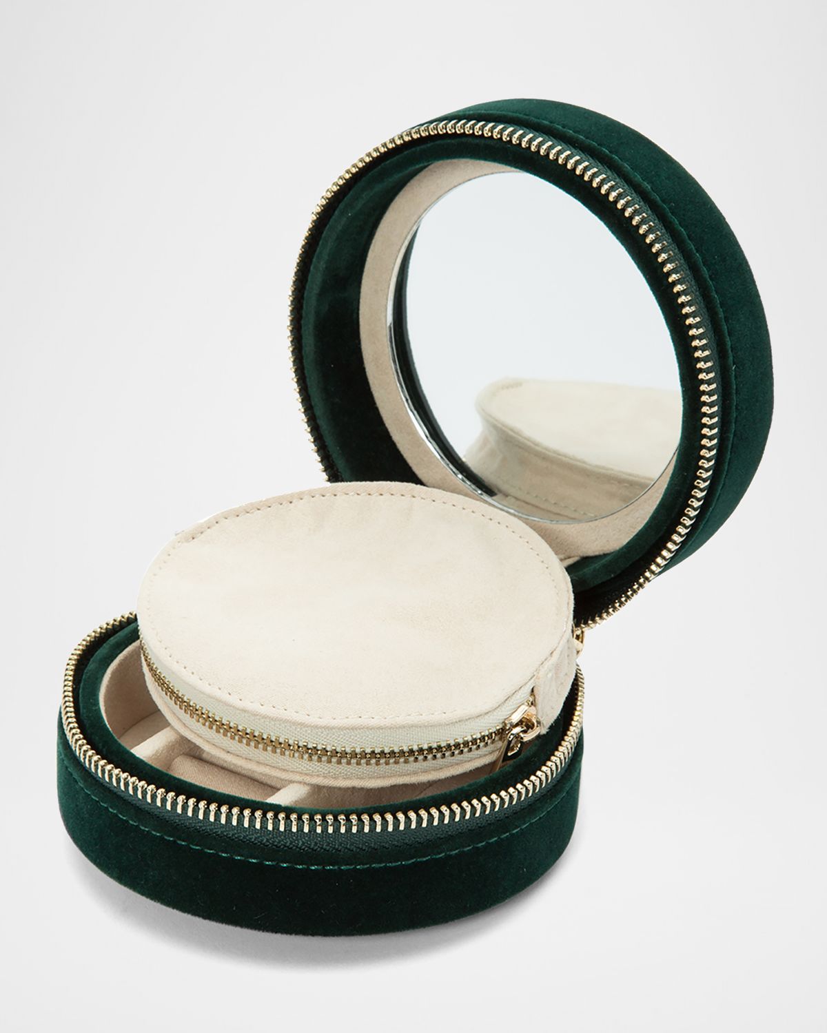 WOLF Zoe Round Travel Jewelry Case