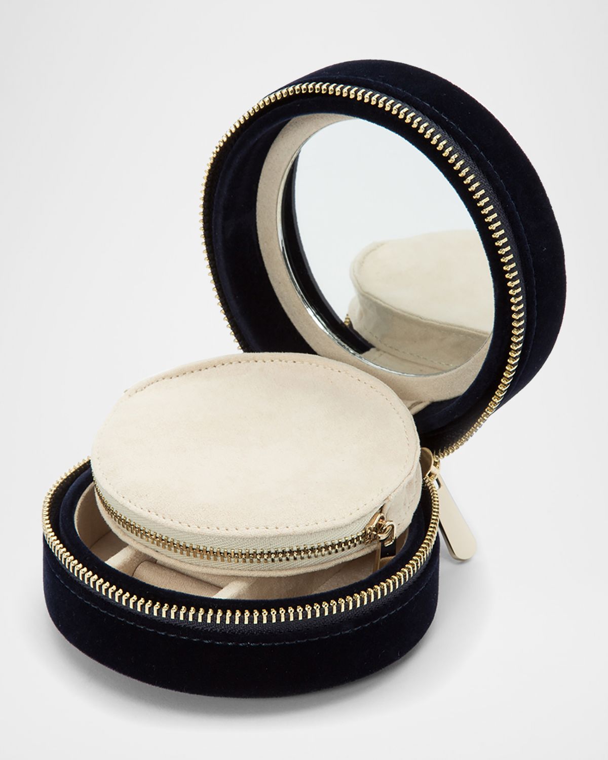 WOLF Zoe Round Travel Jewelry Case