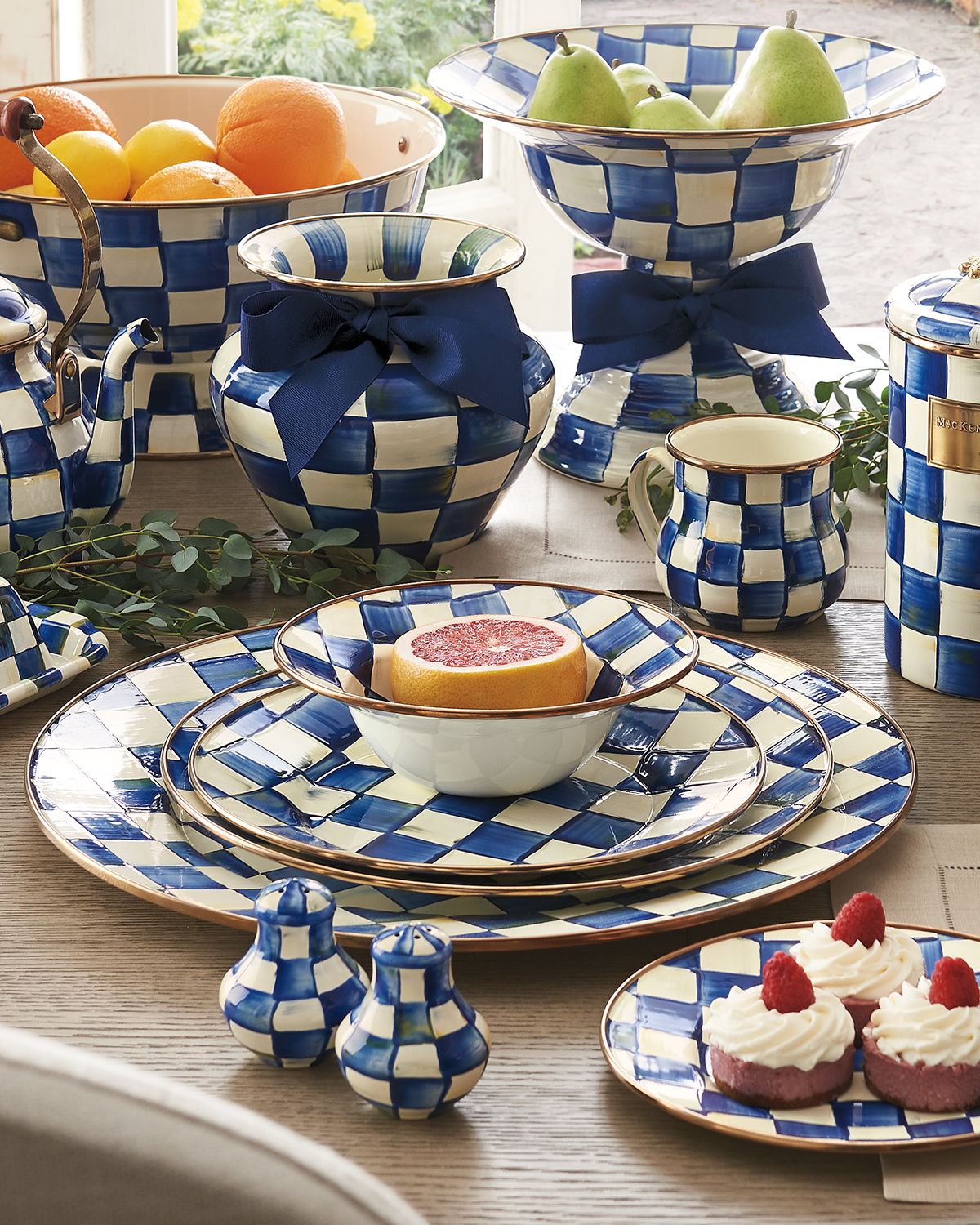 MacKenzie-Childs Royal Check Breakfast Bowl