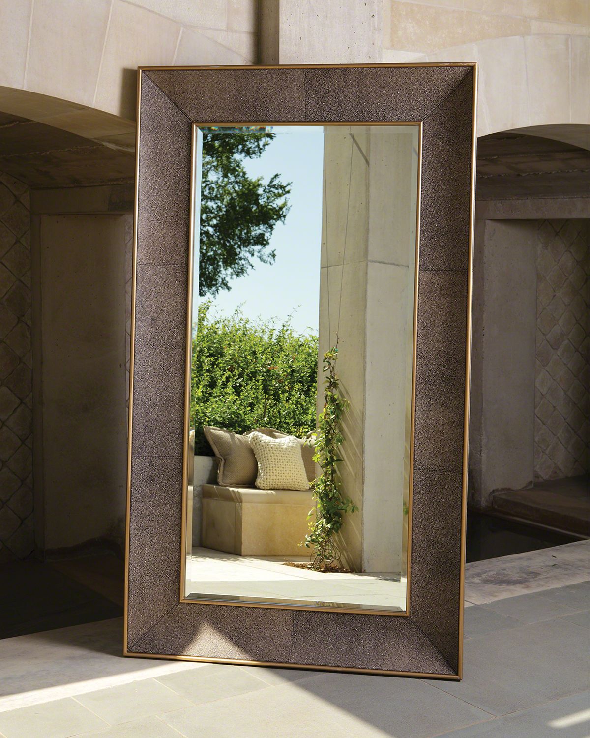 Global Views Churchill Floor Mirror