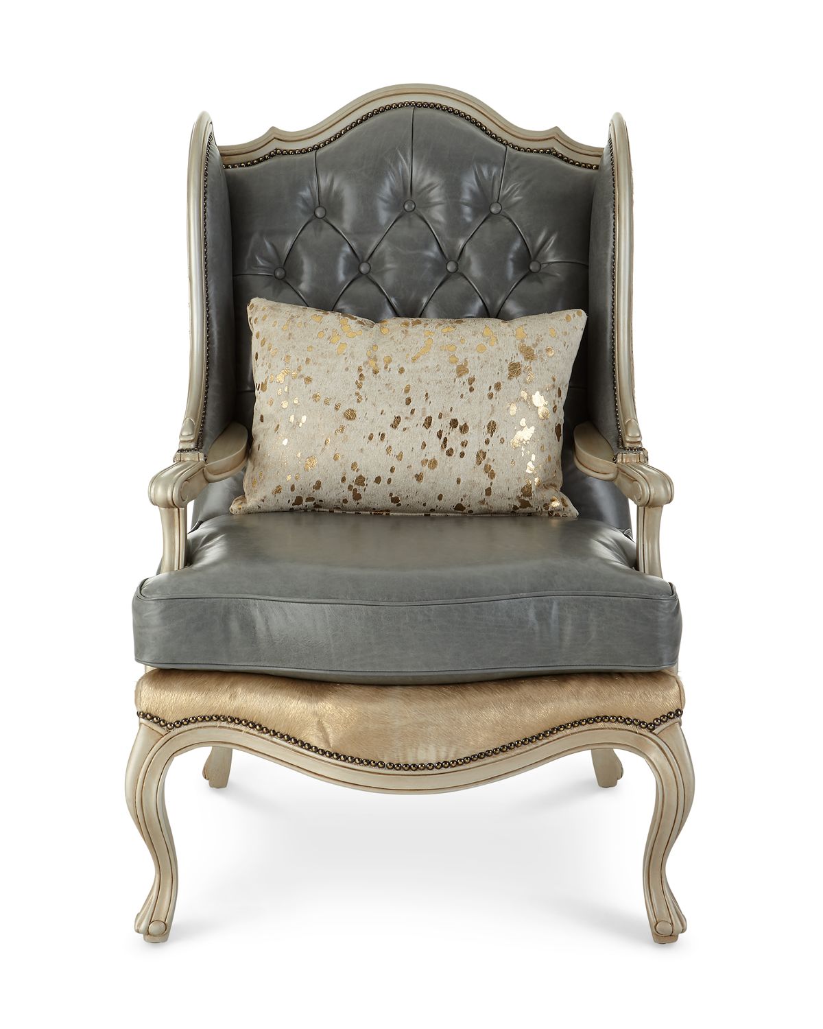 Massoud Ambrose Tufted Leather Chair