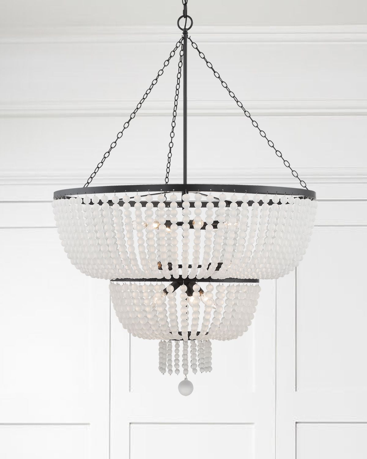Crystorama Rylee 12-Light Matte Black Chandelier