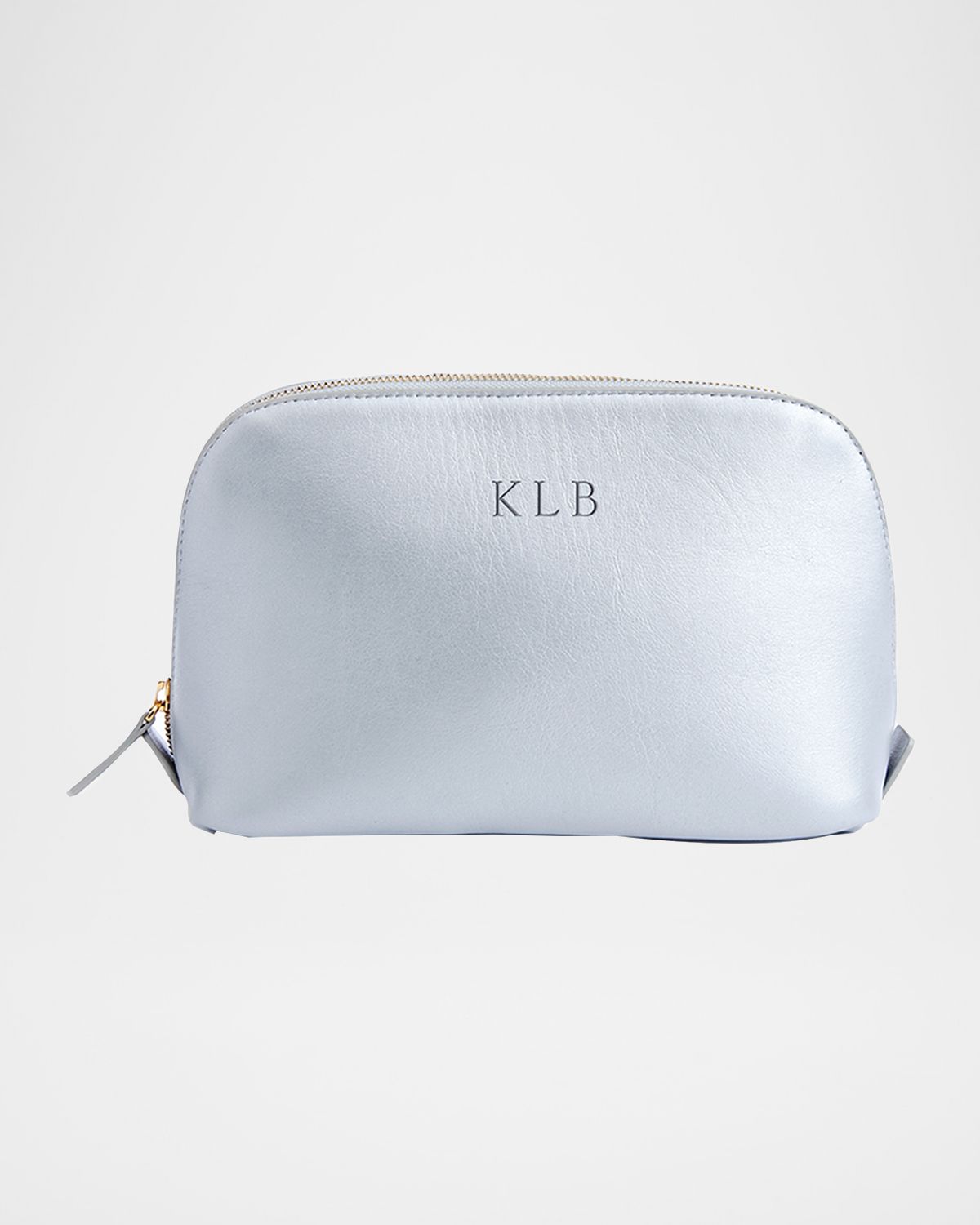 ROYCE New York Monogrammed Large Leather Cosmetic Bag