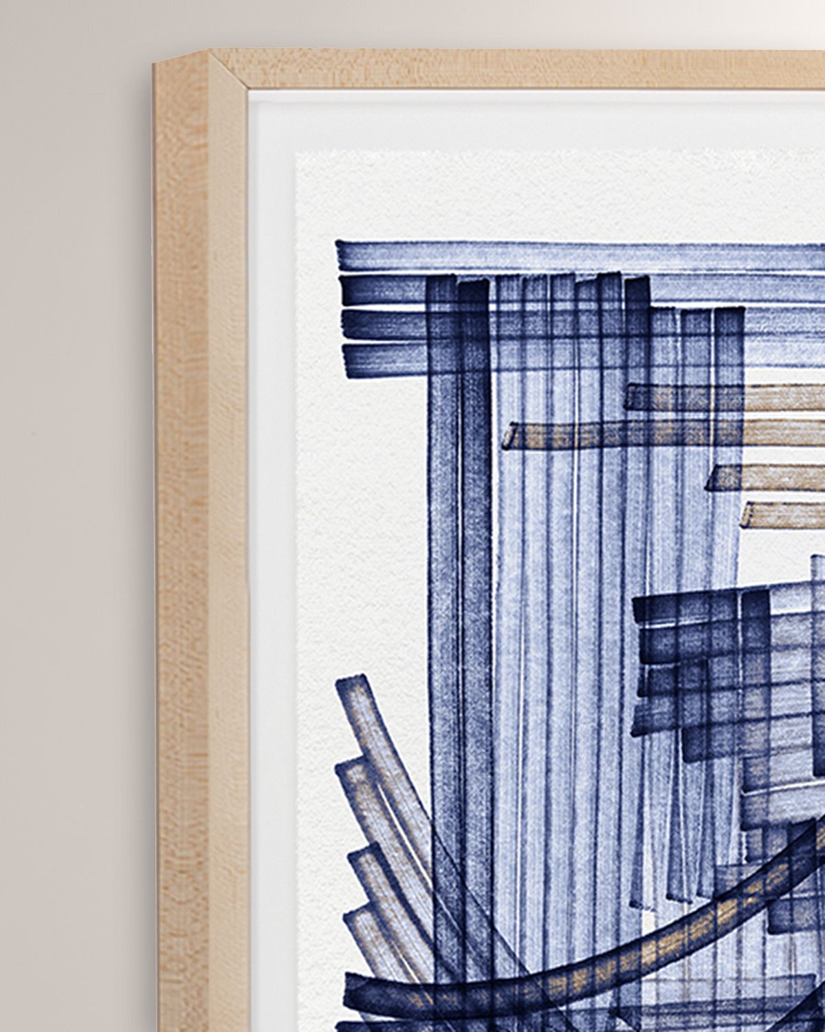 Grand Image Home "Blue Weave 3" Digital Art Print by Victoria Neiman