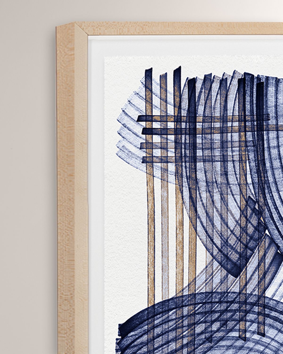 Grand Image Home "Blue Weave 2" Digital Art Print by Victoria Neiman