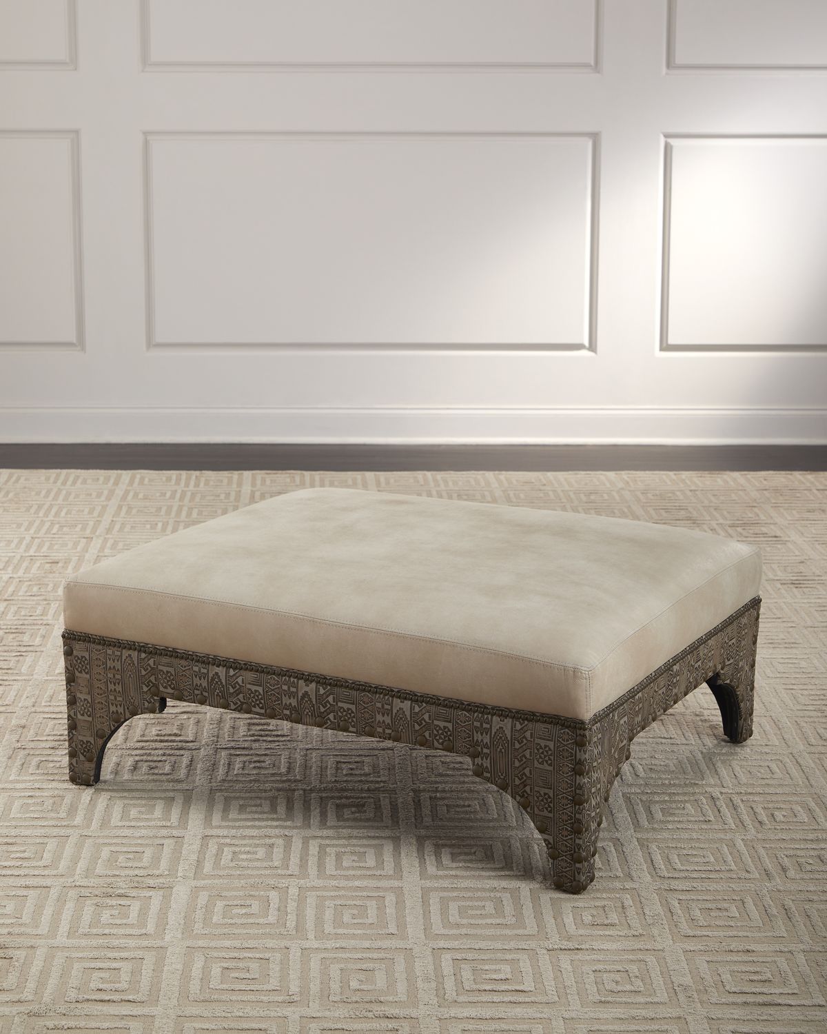Old Hickory Tannery Lindgren Leather Ottoman | Thumbnail 5 Old Hickory Tannery Lindgren Leather Ottoman | Thumbnail 5