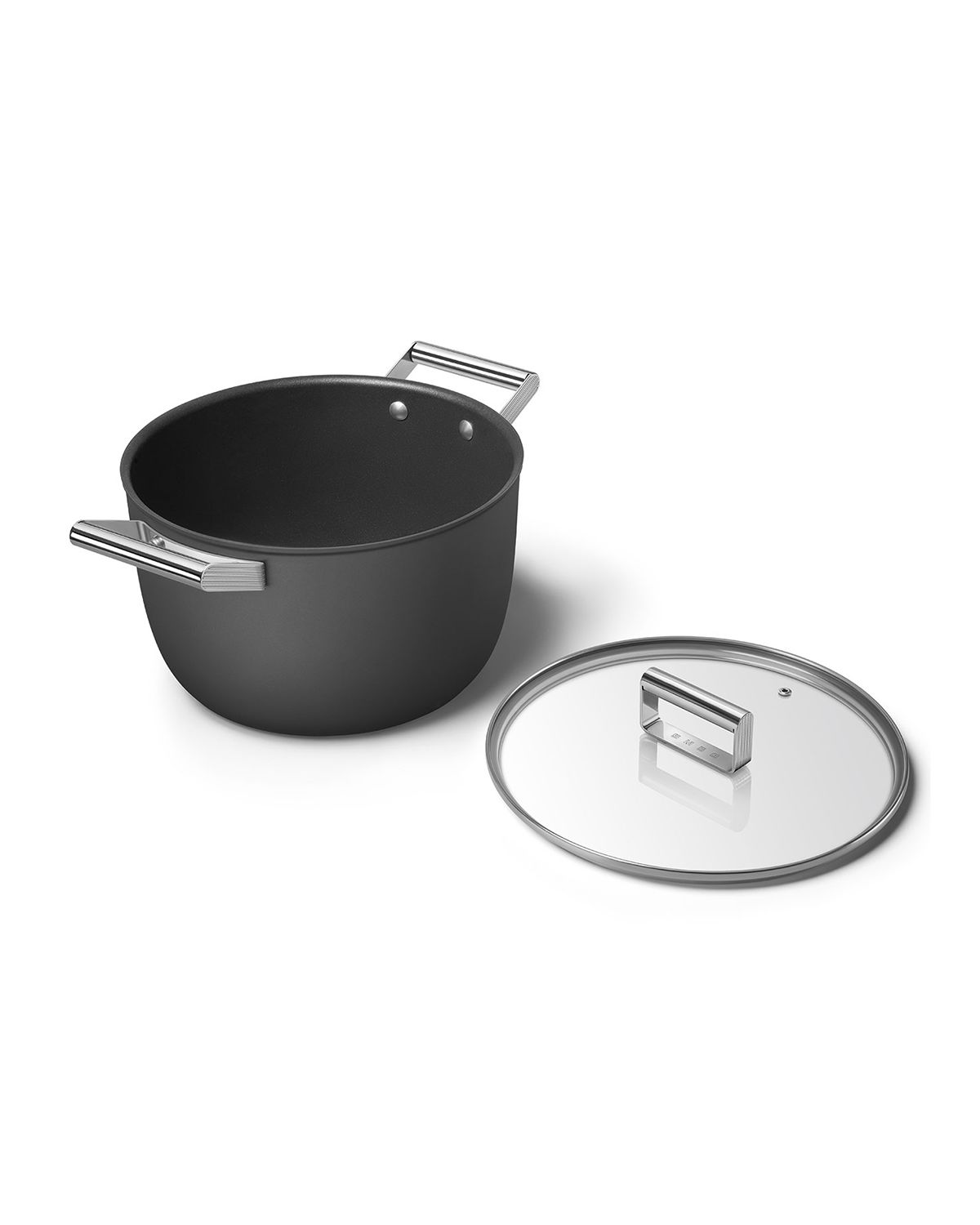 Smeg 10" Nonstick Casserole Pan, Black | Thumbnail 6 Smeg 10" Nonstick Casserole Pan, Black | Thumbnail 6