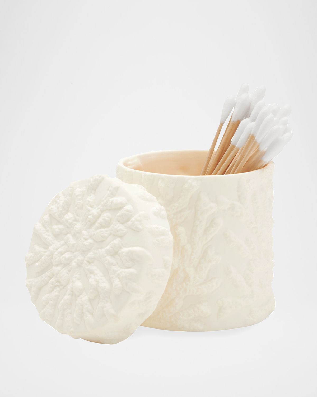 Pigeon and Poodle Alanya Large Round Canister, White