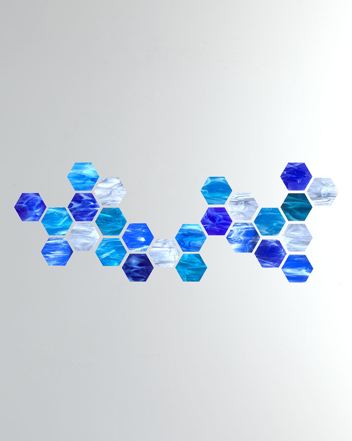 Karo Studios Water Hexagonal Glass Wall Sculpture | Thumbnail 3 Karo Studios Water Hexagonal Glass Wall Sculpture | Thumbnail 3