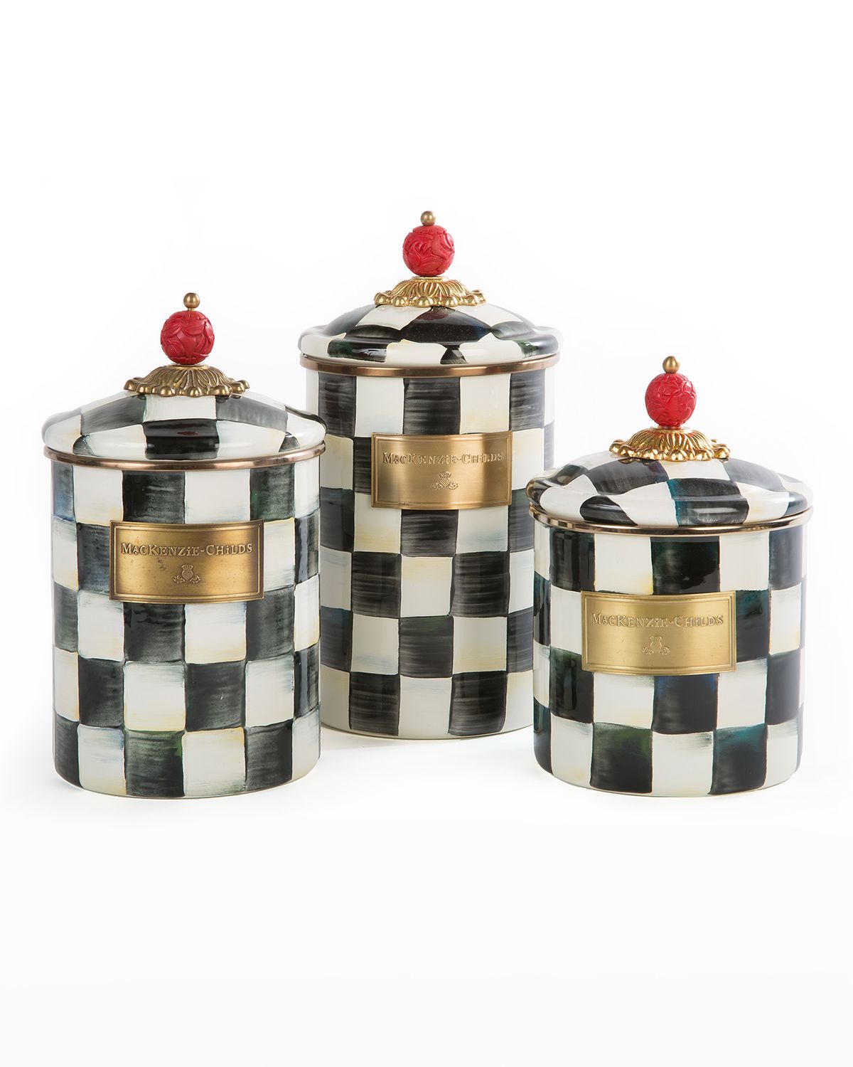 MacKenzie-Childs Courtly Check Small Canister
