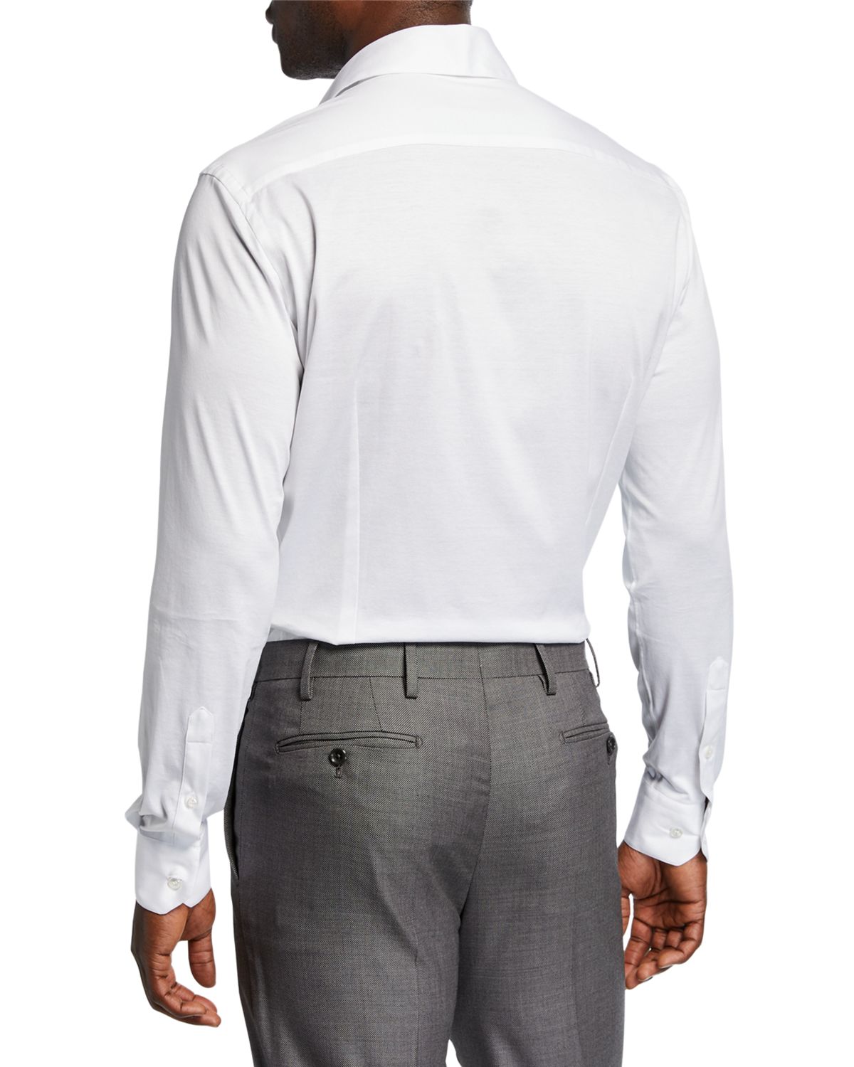 Giorgio Armani Men 's Solid Jersey Sport Shirt