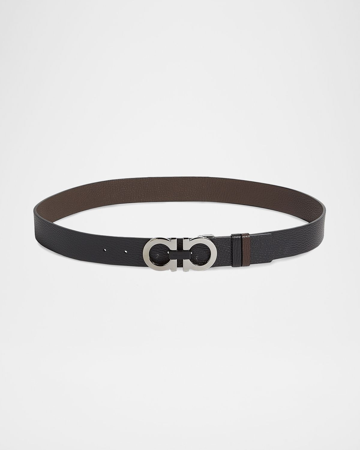 Ferragamo Moufflon Adjustable & Reversible Double-Gancini Buckle Leather Belt | Thumbnail 7 Ferragamo Moufflon Adjustable & Reversible Double-Gancini Buckle Leather Belt | Thumbnail 7