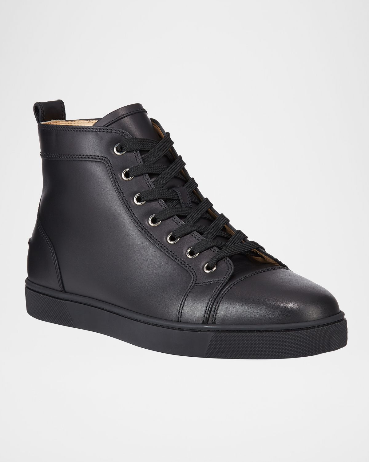 Christian Louboutin Men 's Louis Leather High-Top Sneakers | Thumbnail 4 Christian Louboutin Men 's Louis Leather High-Top Sneakers | Thumbnail 4