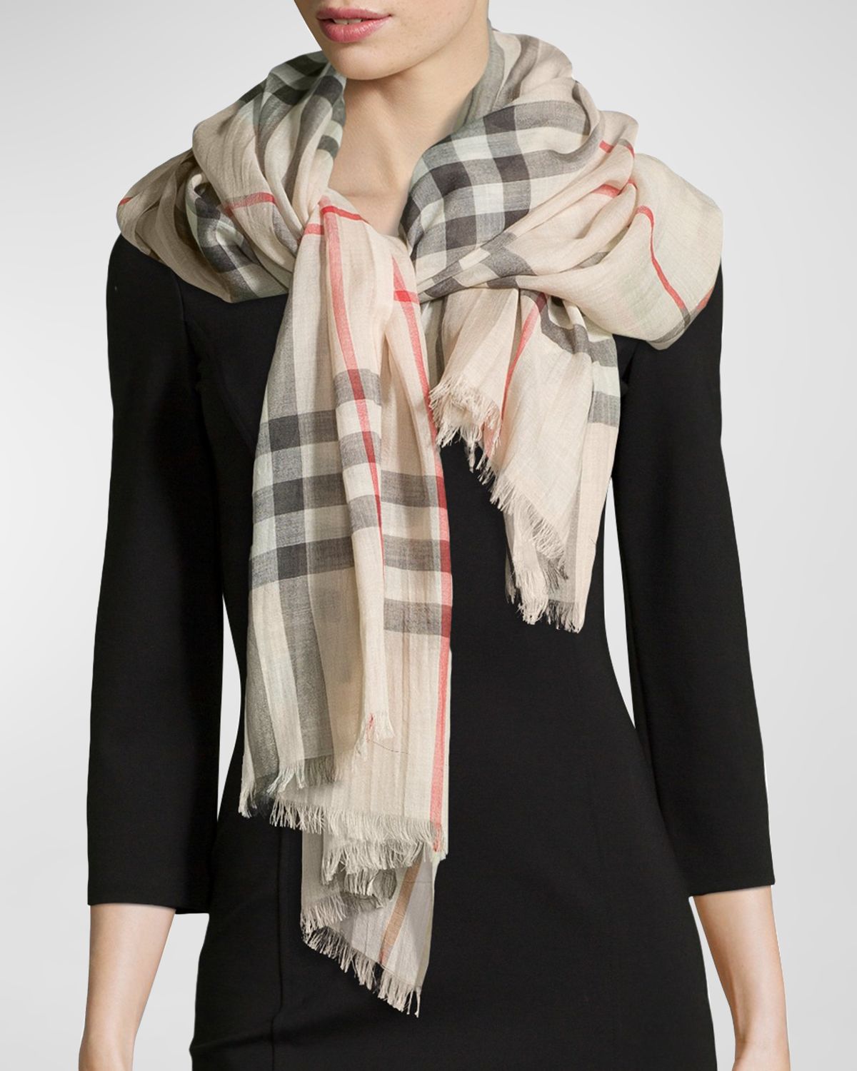 Burberry Giant Check Gauze Scarf