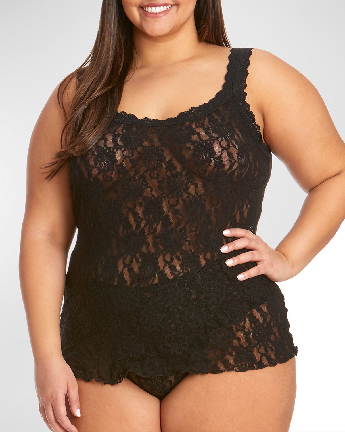 Hanky Panky Plus Size Scoop-Neck Lace Chemise