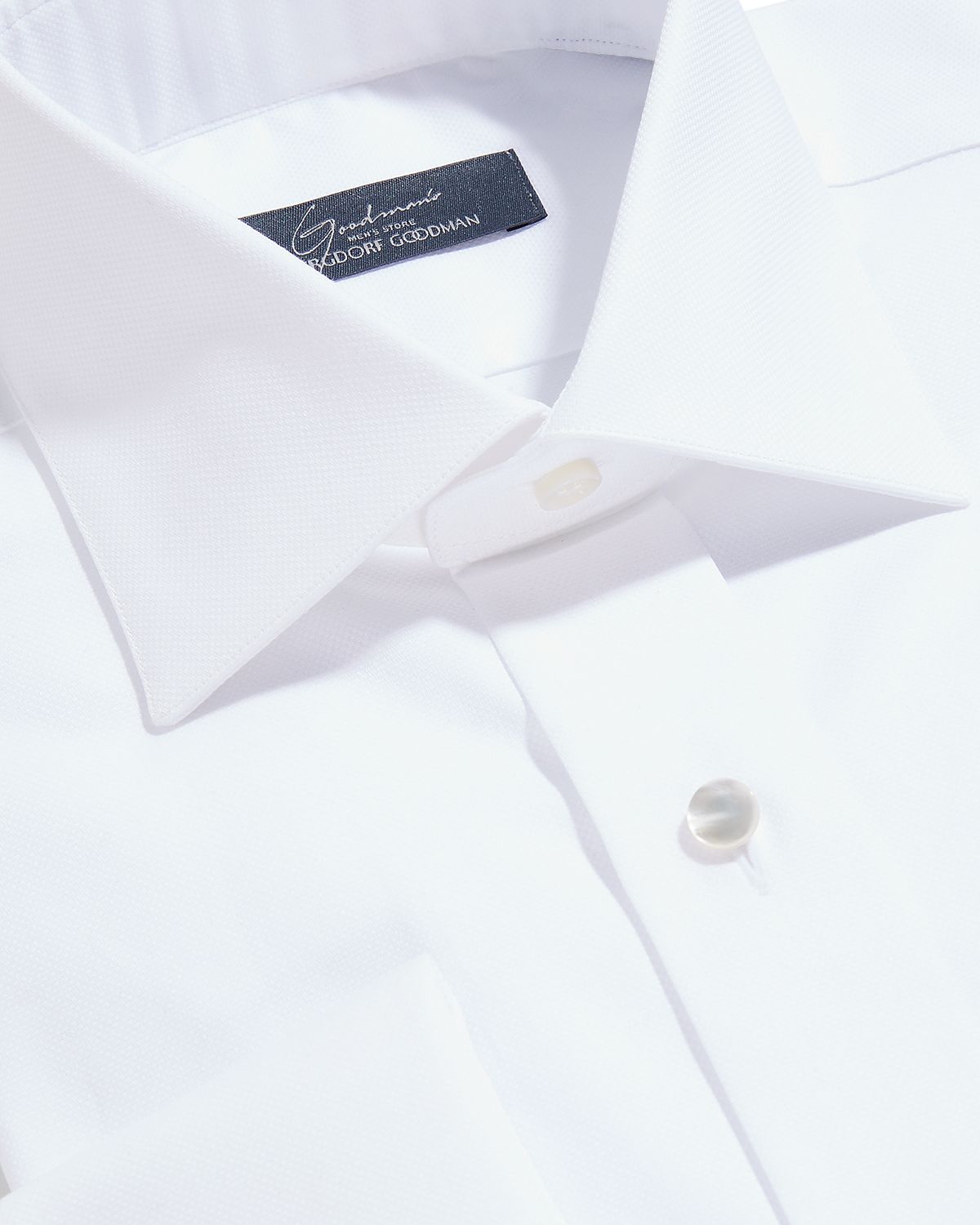 Bergdorf Goodman Men's Stud-Front Micro Box Weave Dress Shirt