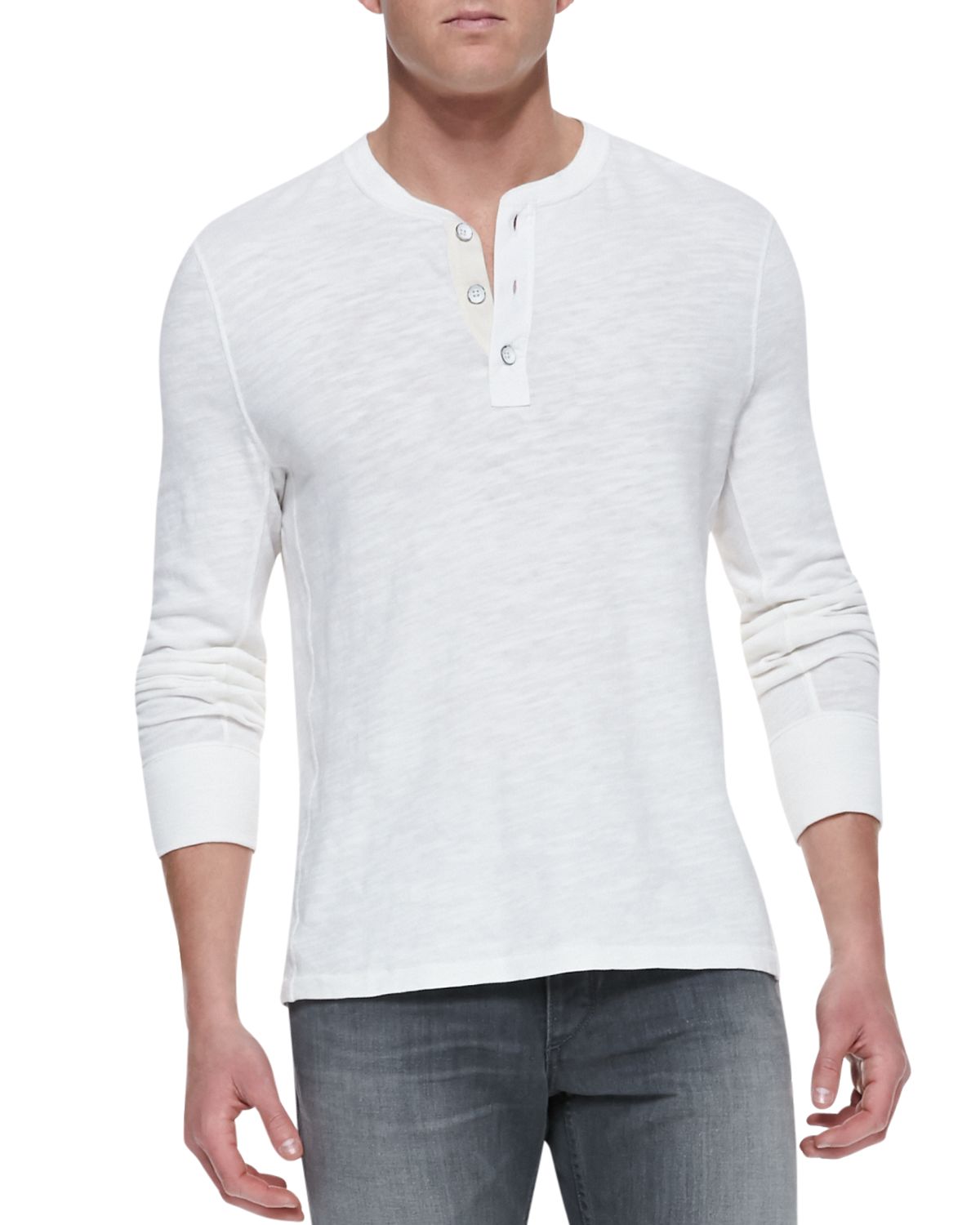 Rag & Bone Men 's Standard Issue Slub-Knit Basic Henley