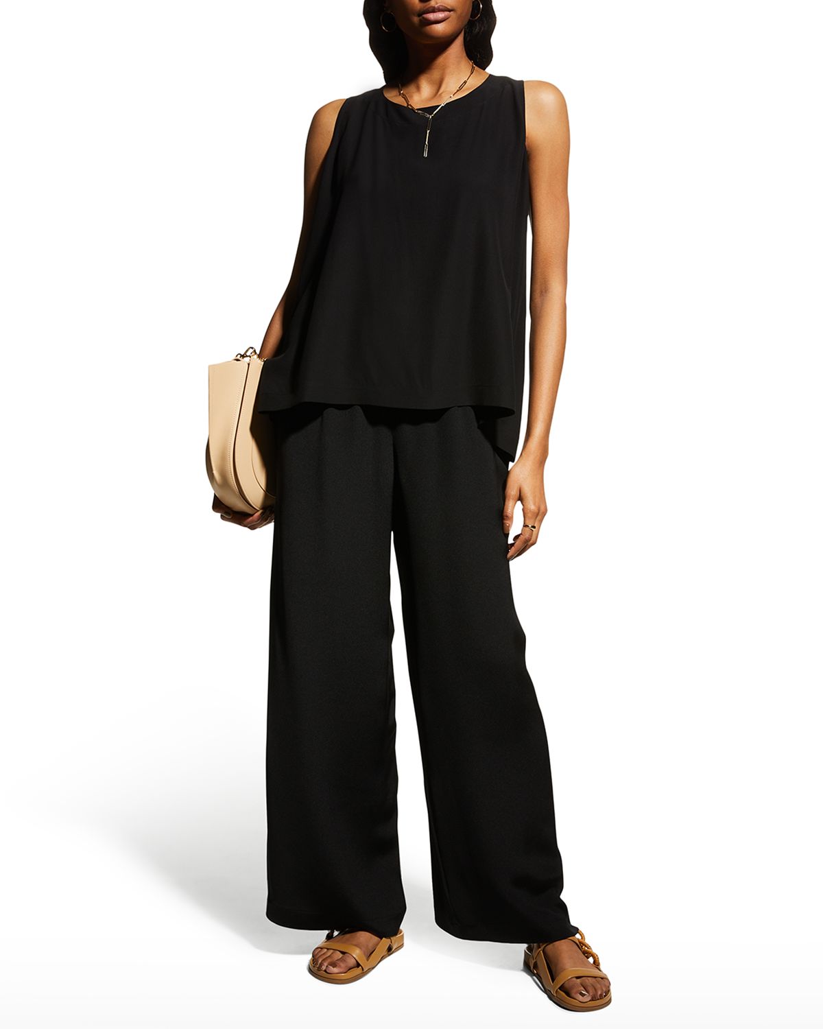 Eskandar Lightweight Silk A-Line Shell