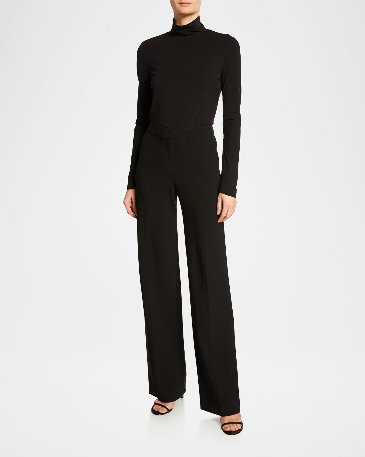 St. John Crepe Marocain Straight Leg Diana Pants