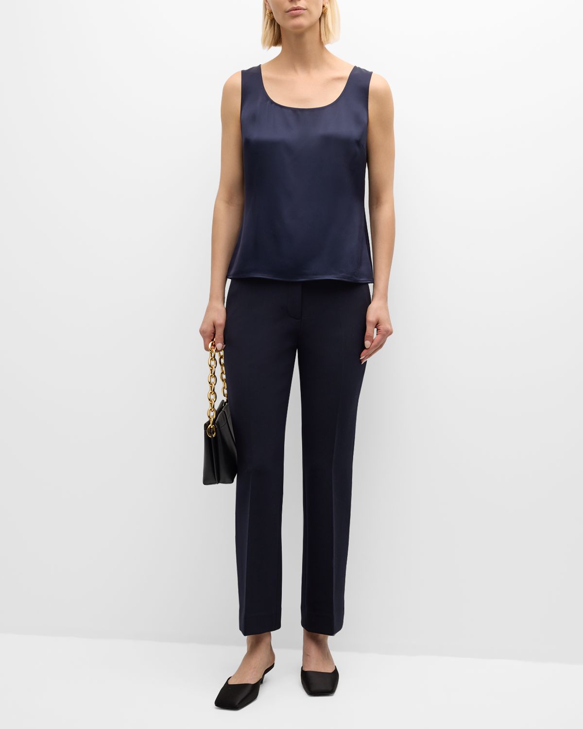 St. John Liquid Satin Tank Top