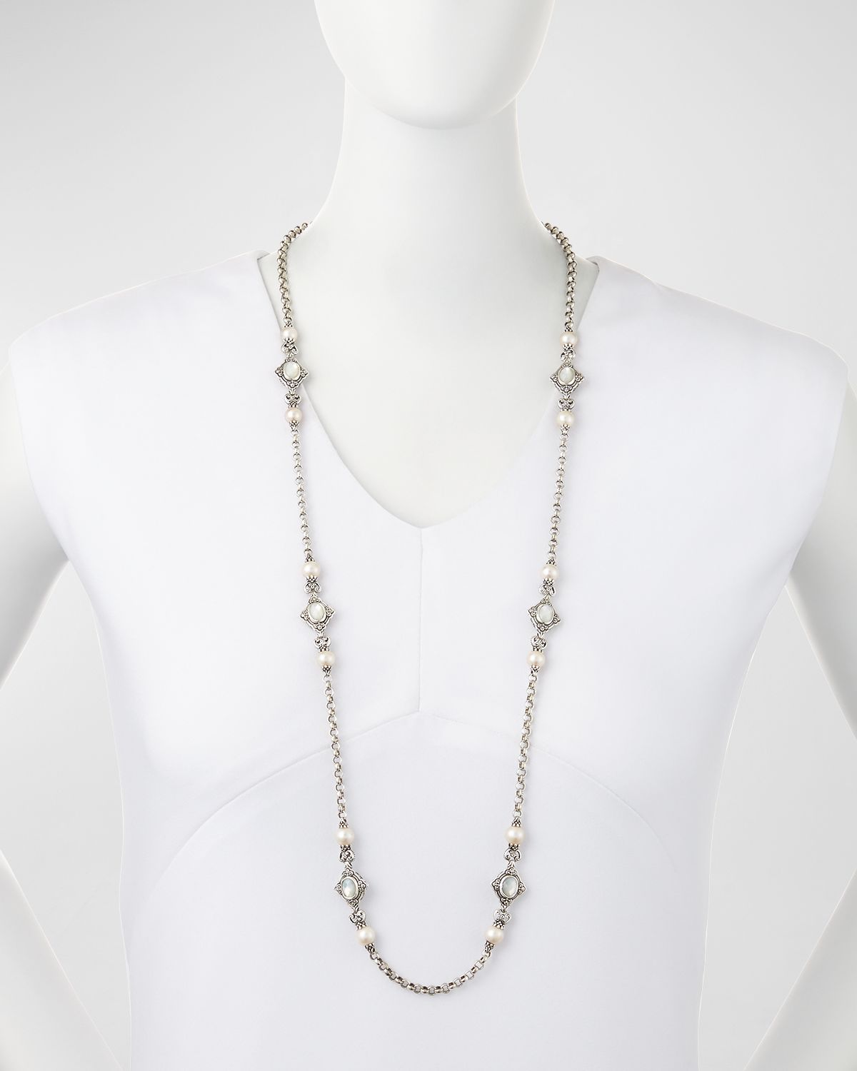 Konstantino Pearl & Mother-of-Pearl Long Necklace