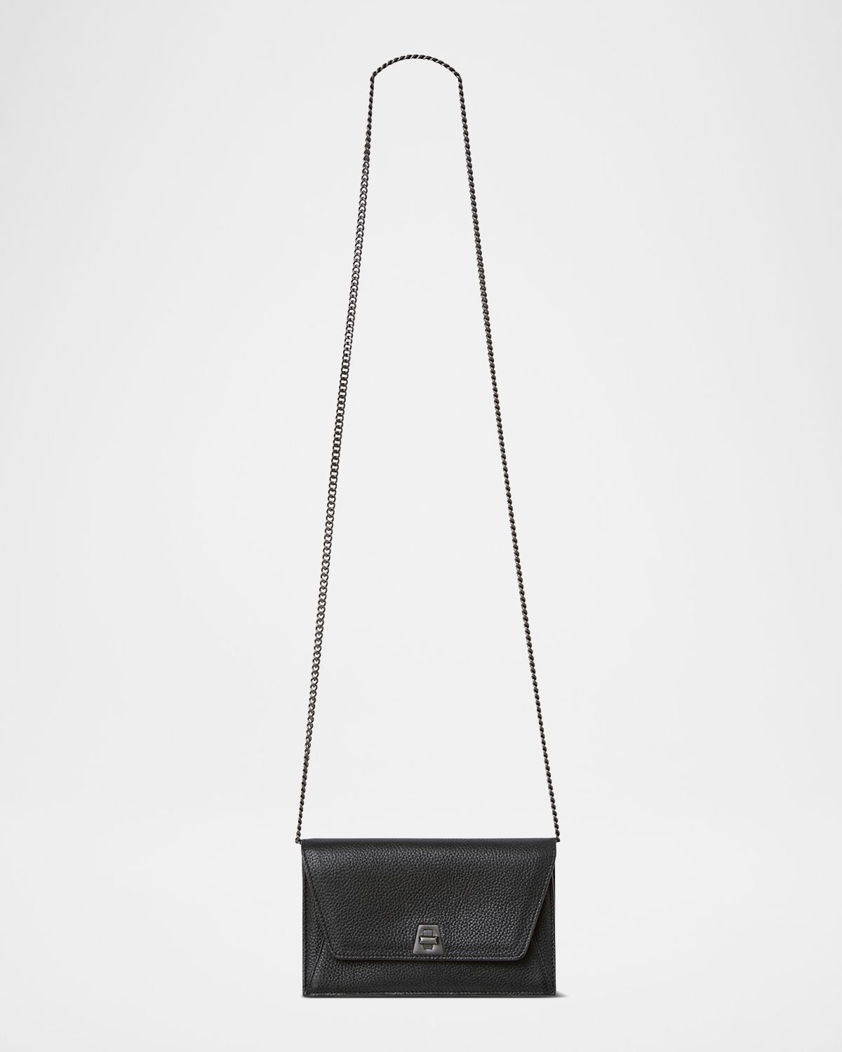 Akris Anouk Cervo Leather Clutch Bag w/Chain