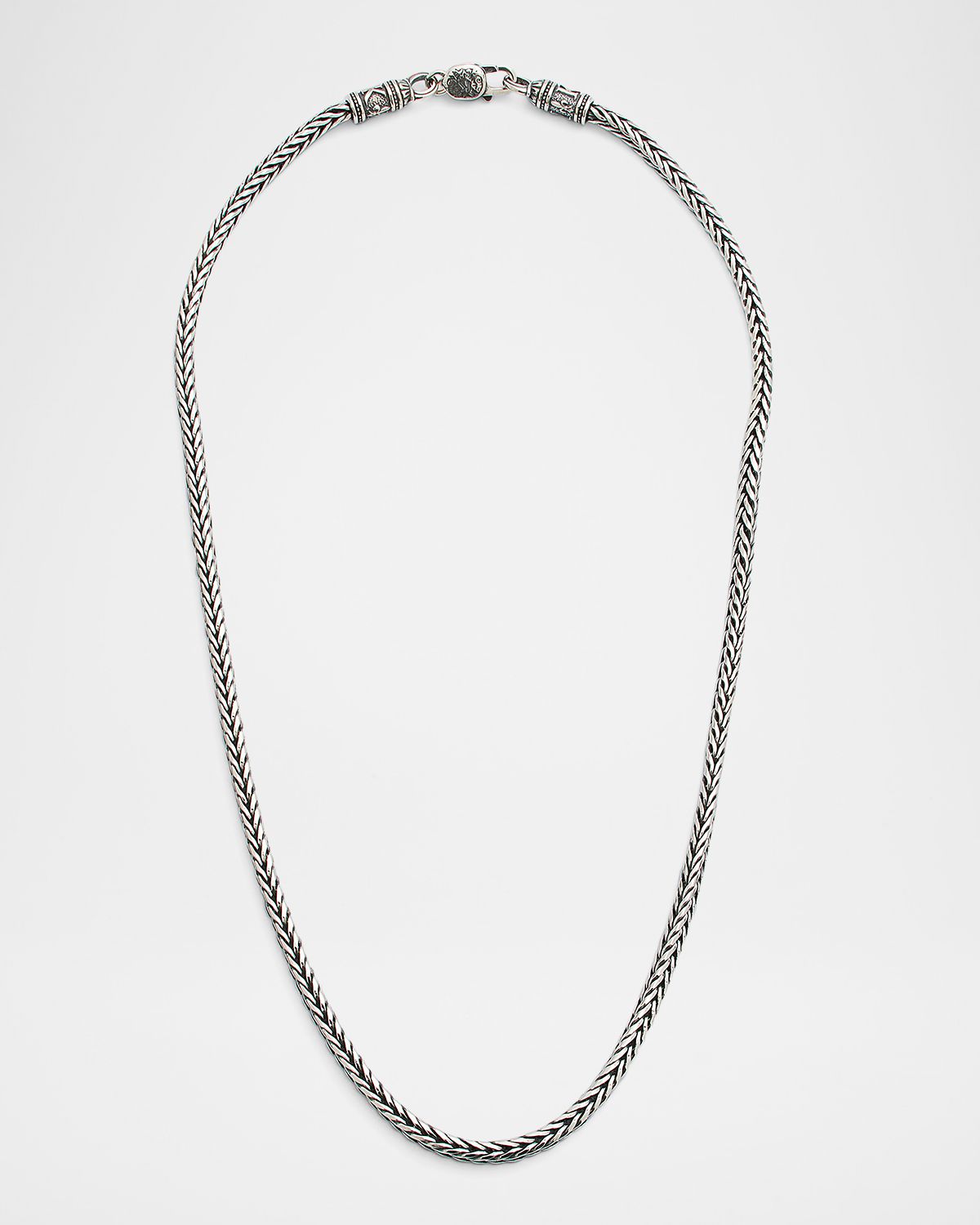 Konstantino Men 's Sterling Silver Braided Chain Necklace