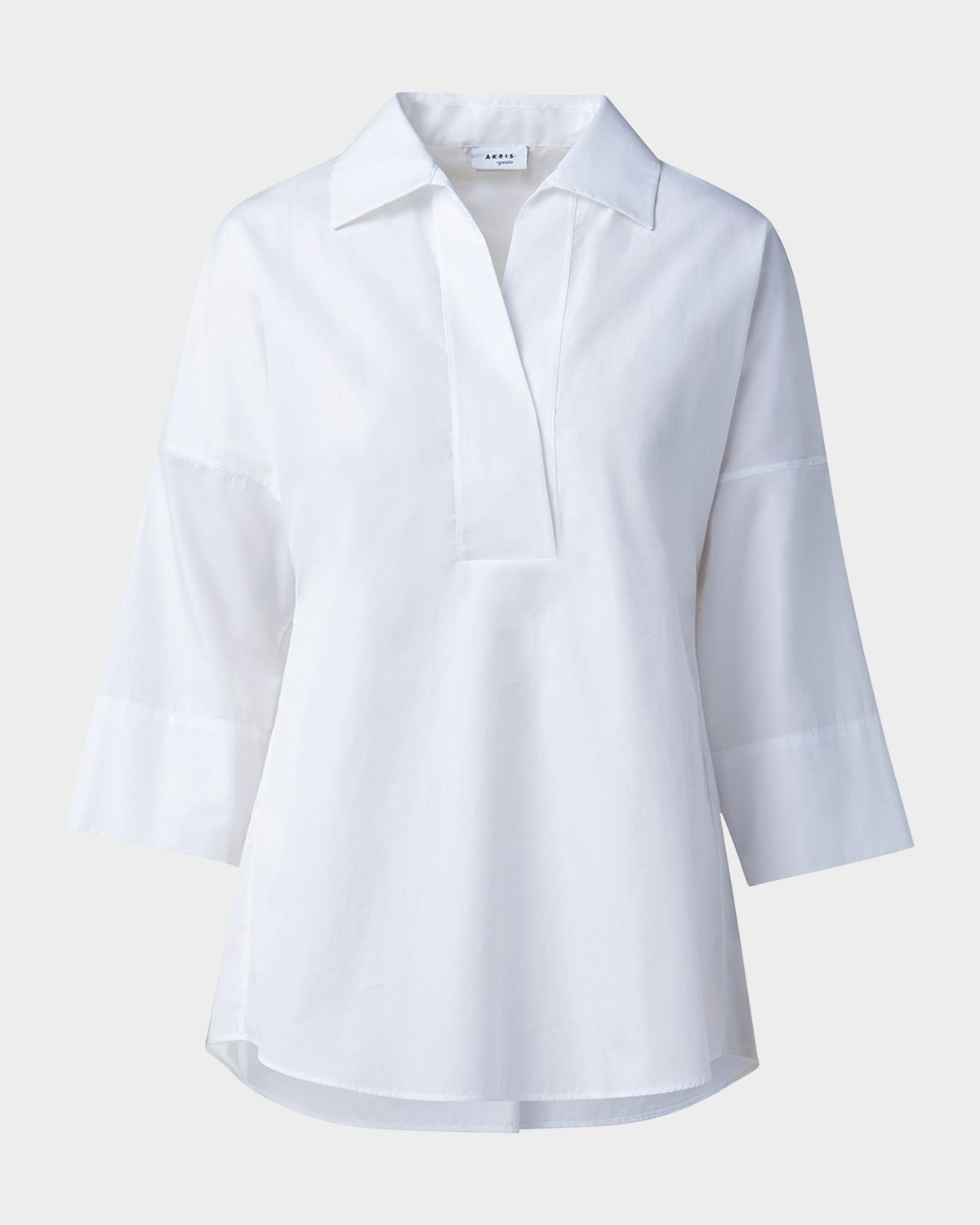 Akris punto Kimono-Sleeve Split-Neck Blouse | Thumbnail 7 Akris punto Kimono-Sleeve Split-Neck Blouse | Thumbnail 7