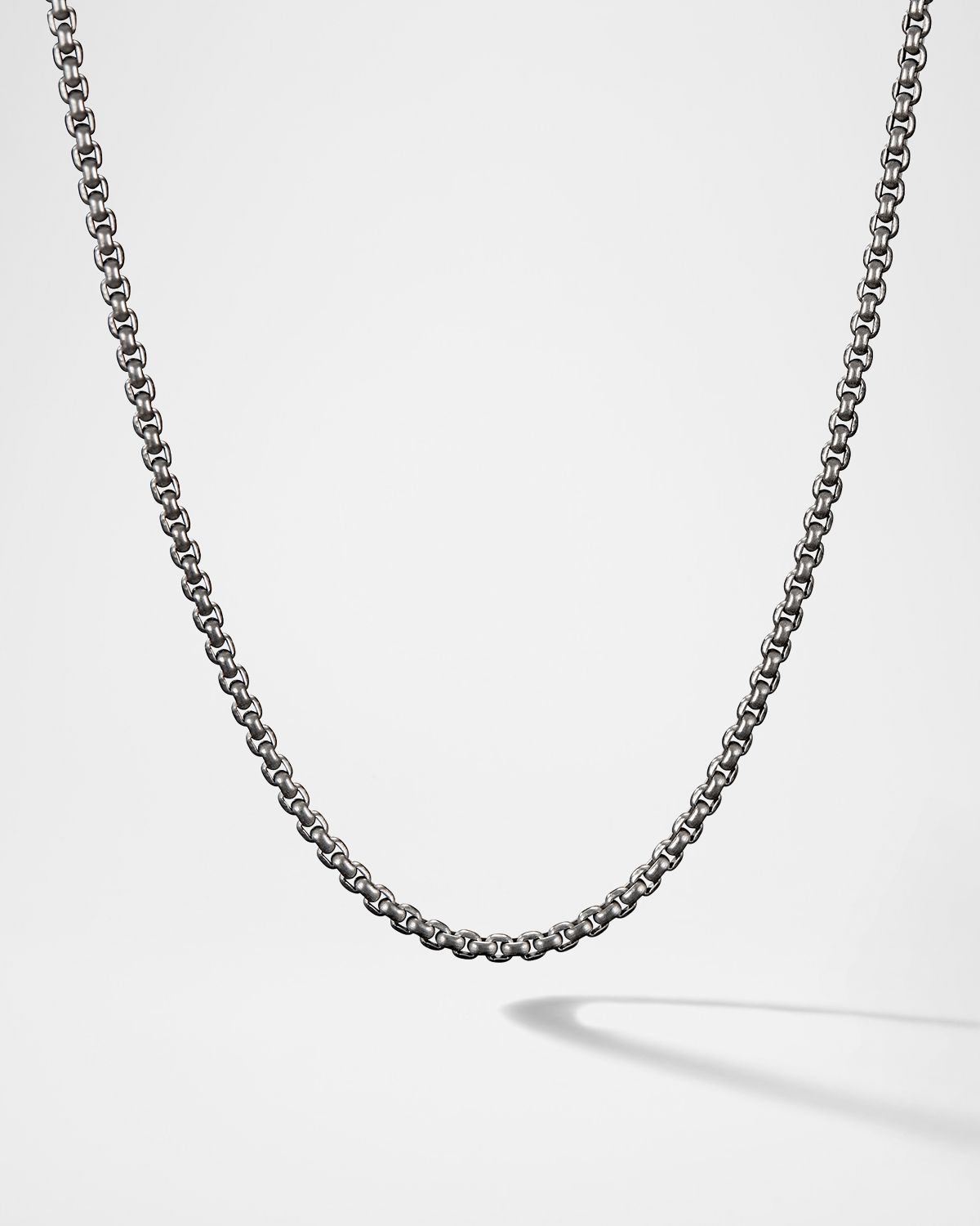 David Yurman Men 's Box Chain Necklace in Gray Titanium