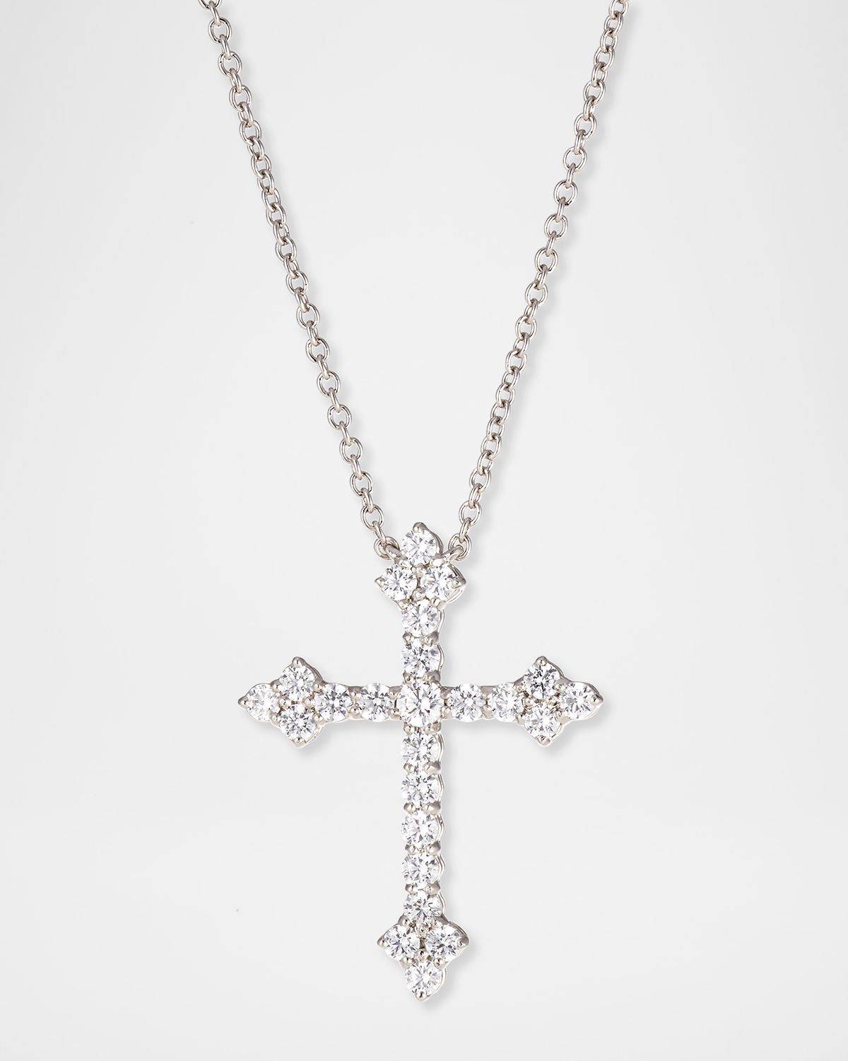 Fantasia by DeSerio 2.25 TCW Large CZ Cross Pendant Necklace