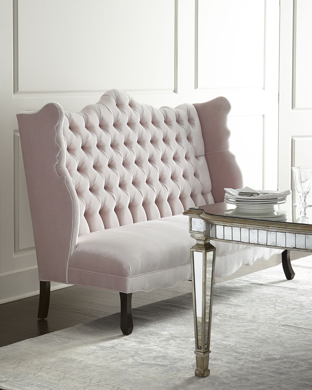 Haute House Isabella Blush Banquette