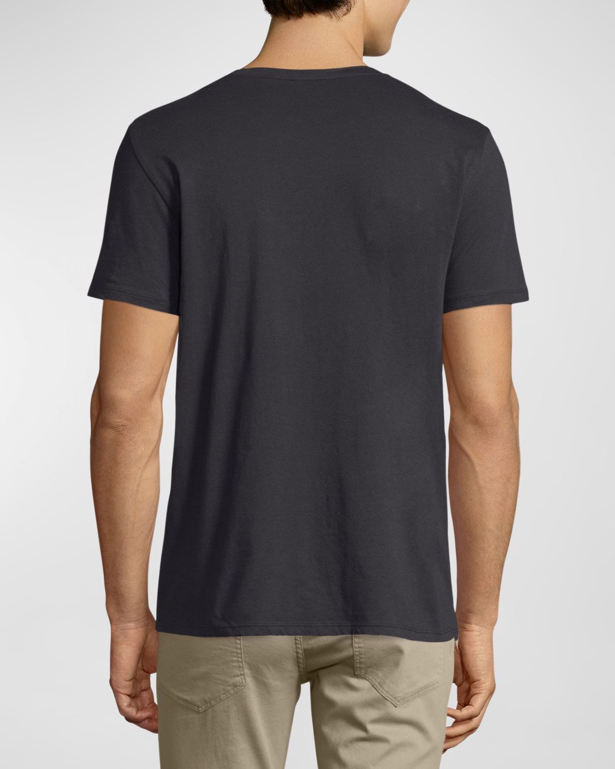 Vince Men 's Short-Sleeve Pima Crewneck Jersey T-Shirt, Black