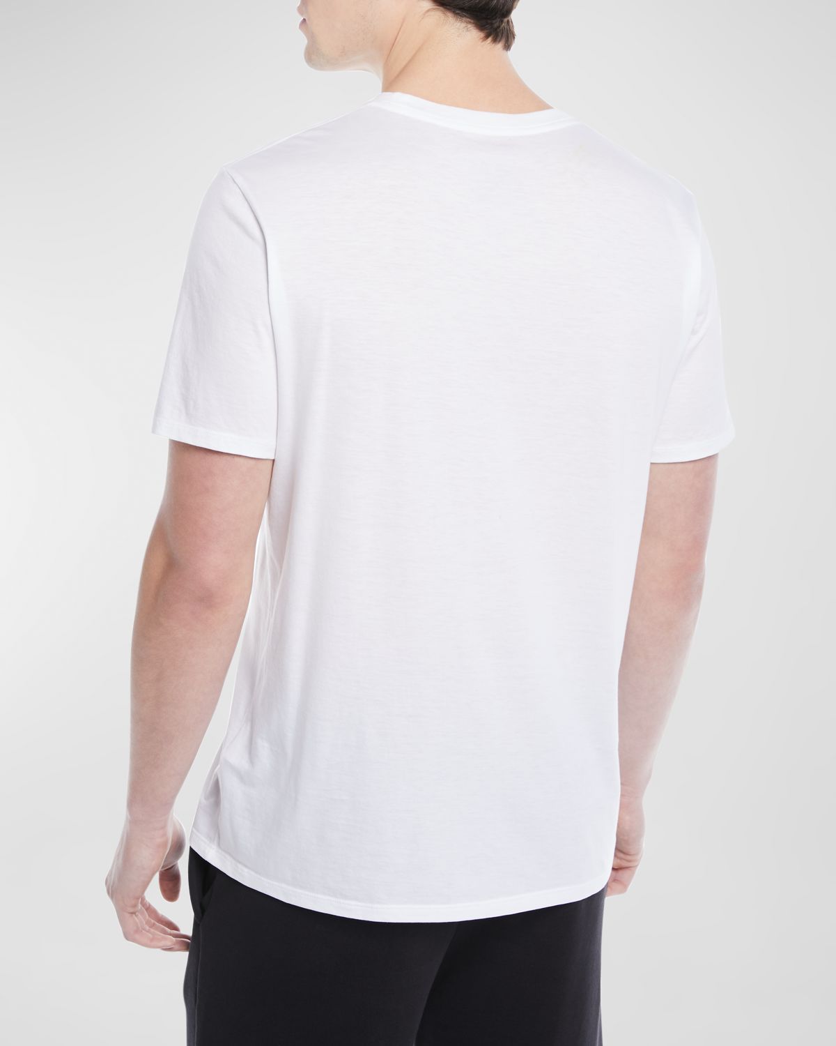 Vince Men 's Short-Sleeve Pima Crewneck Jersey T-Shirt, Black