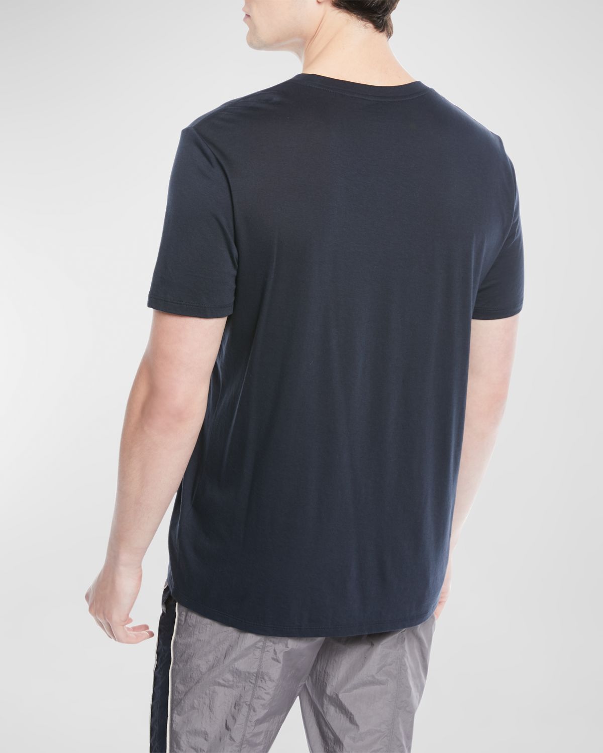 Vince Men 's Short-Sleeve Pima Crewneck Jersey T-Shirt, Black
