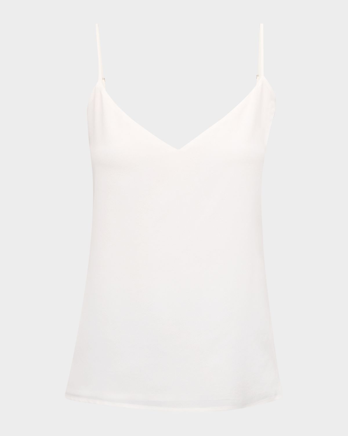 L 'Agence Jane V-Neck Spaghetti-Strap Silk Tank