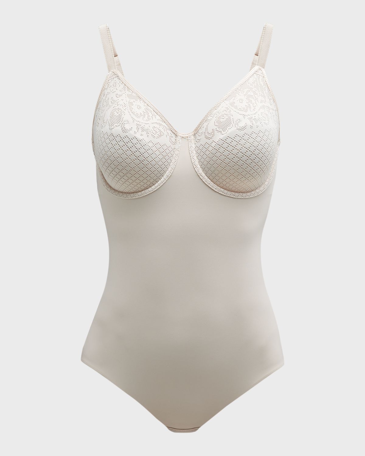 Wacoal Visual Effects Mesh-Top Bodysuit