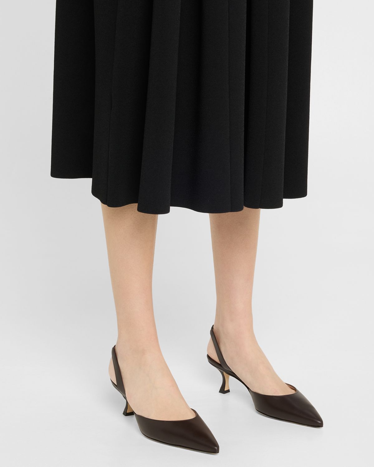 Manolo Blahnik Carolyne Leather Low-Heel Slingback Pump | Thumbnail 6 Manolo Blahnik Carolyne Leather Low-Heel Slingback Pump | Thumbnail 6
