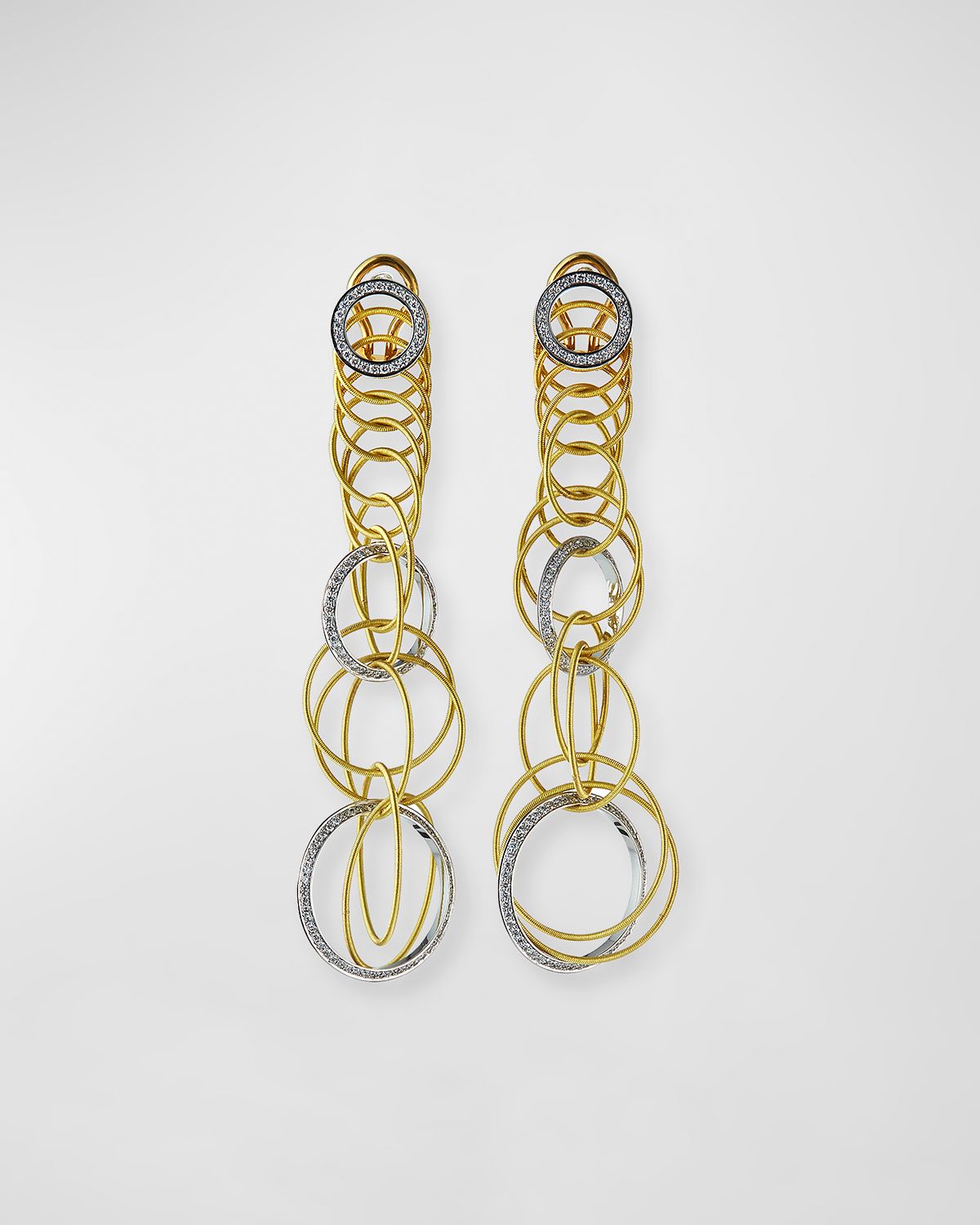 Buccellati Hawaii Waikiki 18K Gold Diamond Drop Earrings