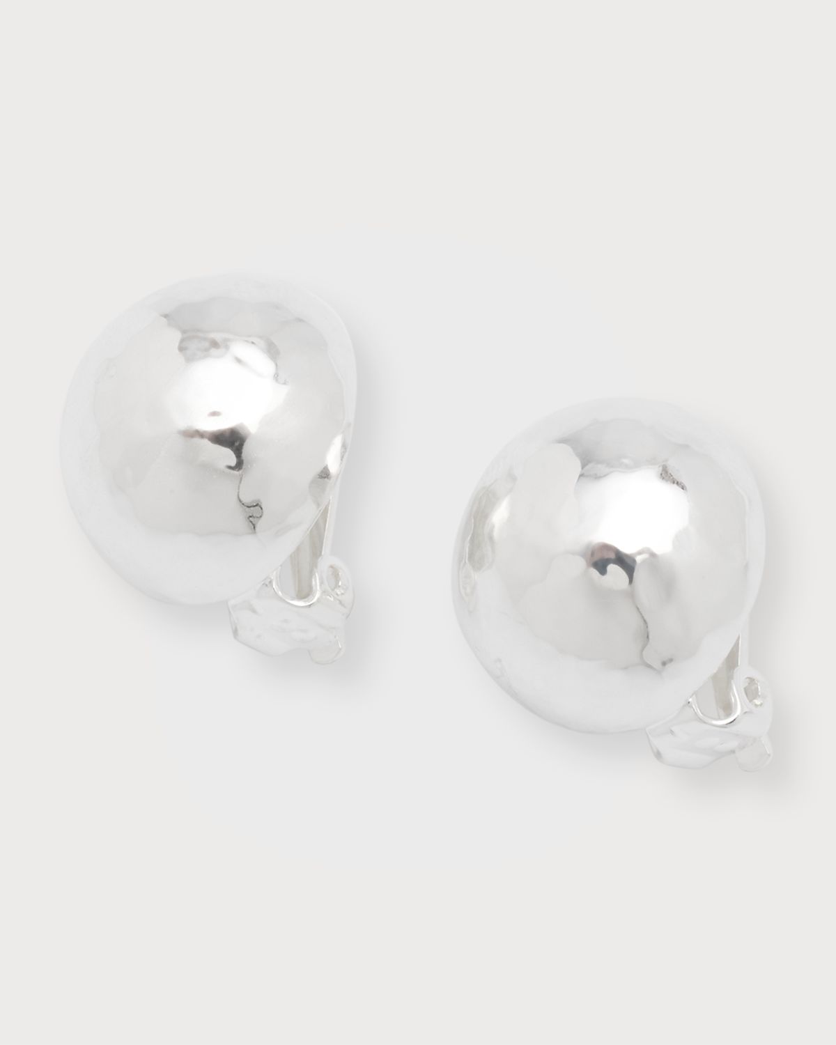 Ippolita Pinball Clip Earrings in Sterling Silver