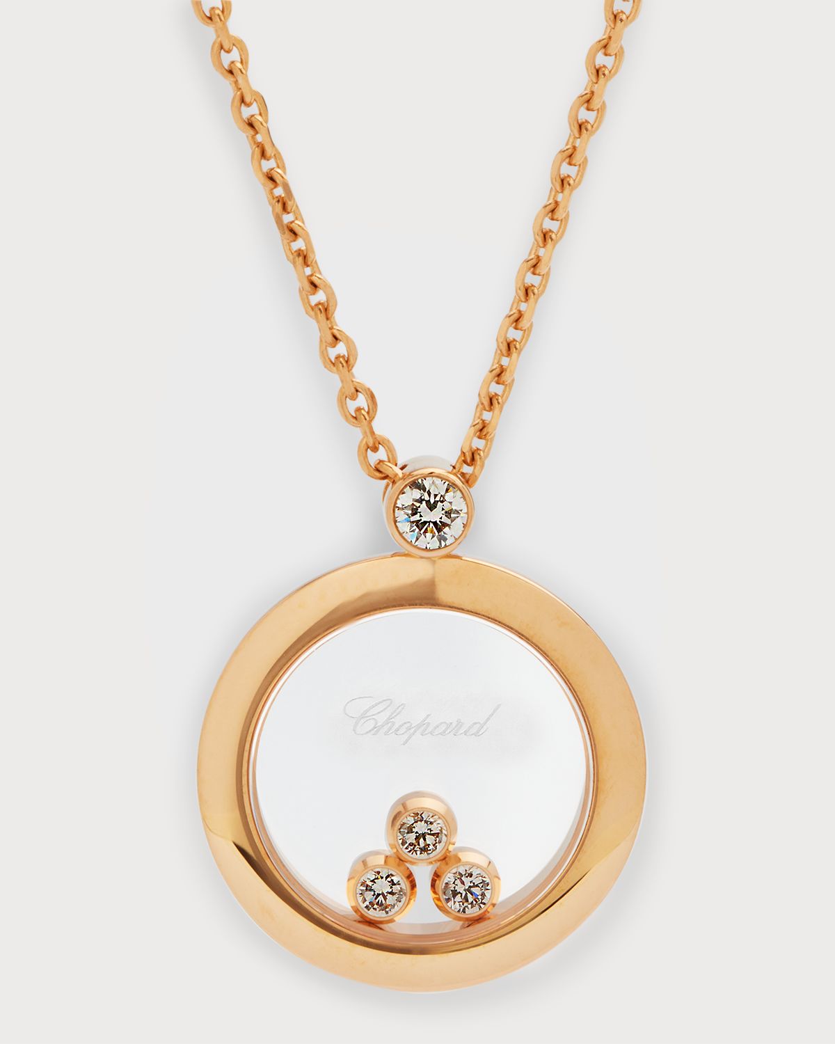 Chopard Happy Diamonds 18K Rose Gold Pendant Necklace