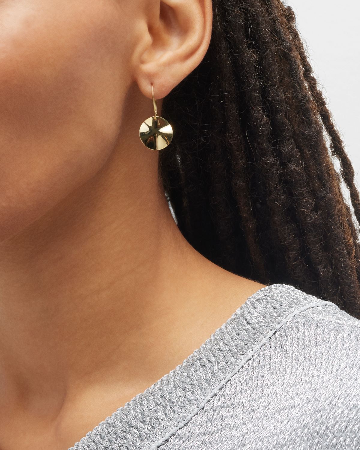 Ippolita Mini Wavy Disc Earrings in 18K Gold