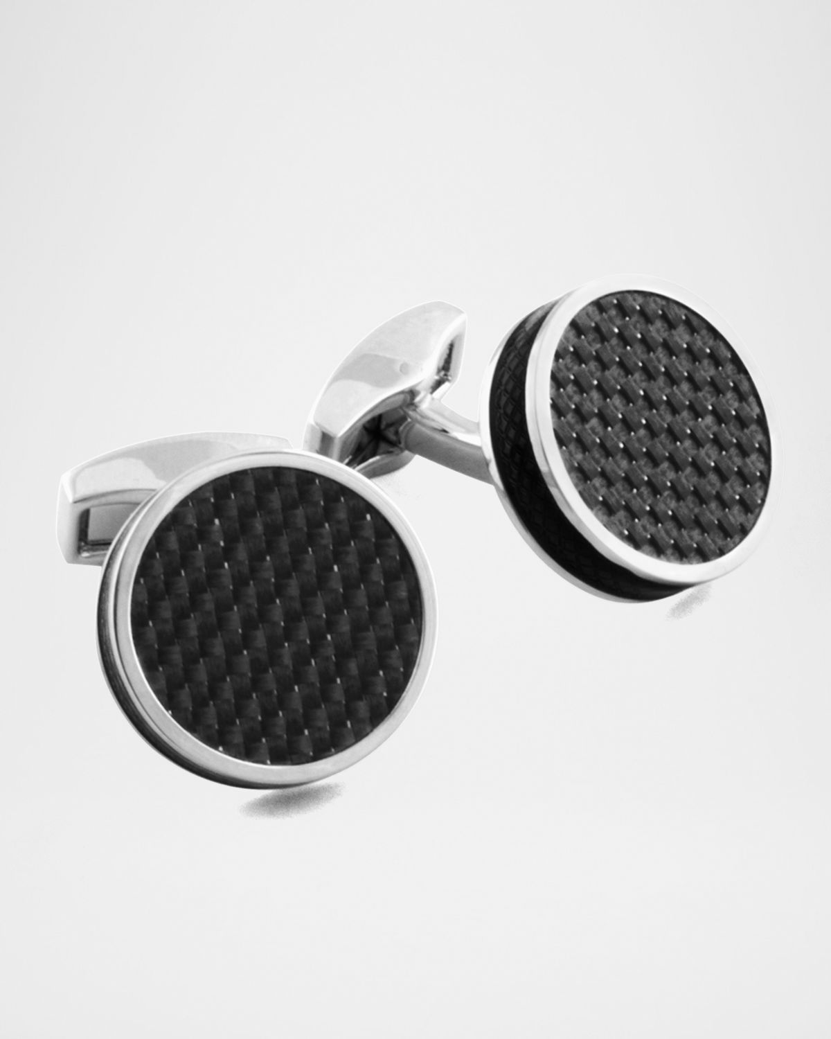 Tateossian Silver-Plated Carbon Cuff Links