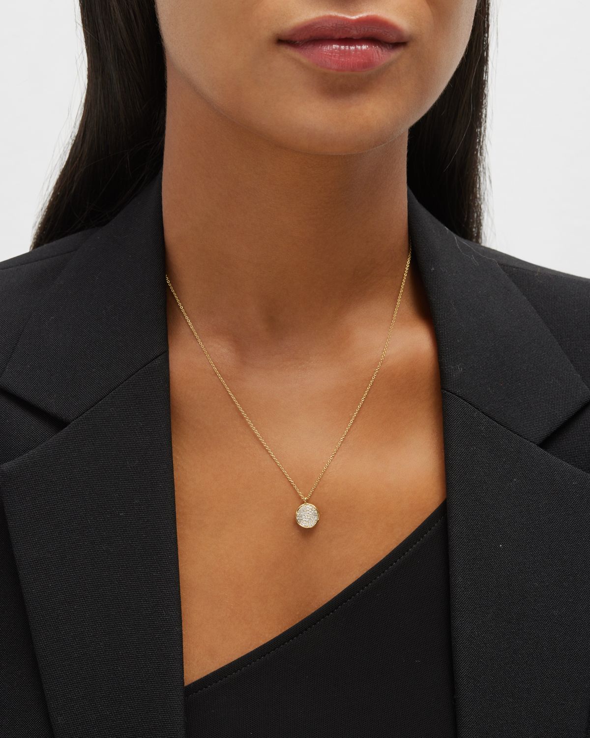 Ippolita Small Flower Pendant Necklace in 18K Gold with Diamonds